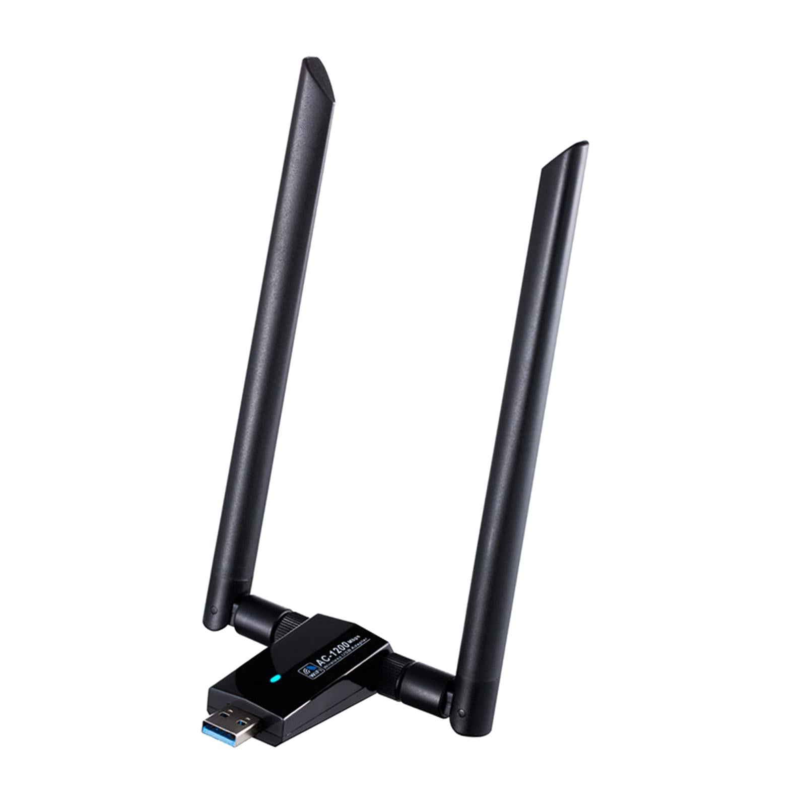 USB 3.0 1200Mbps Long Range AC1200 2.4G/5G Wireless WiFi Adapter w/Antenna