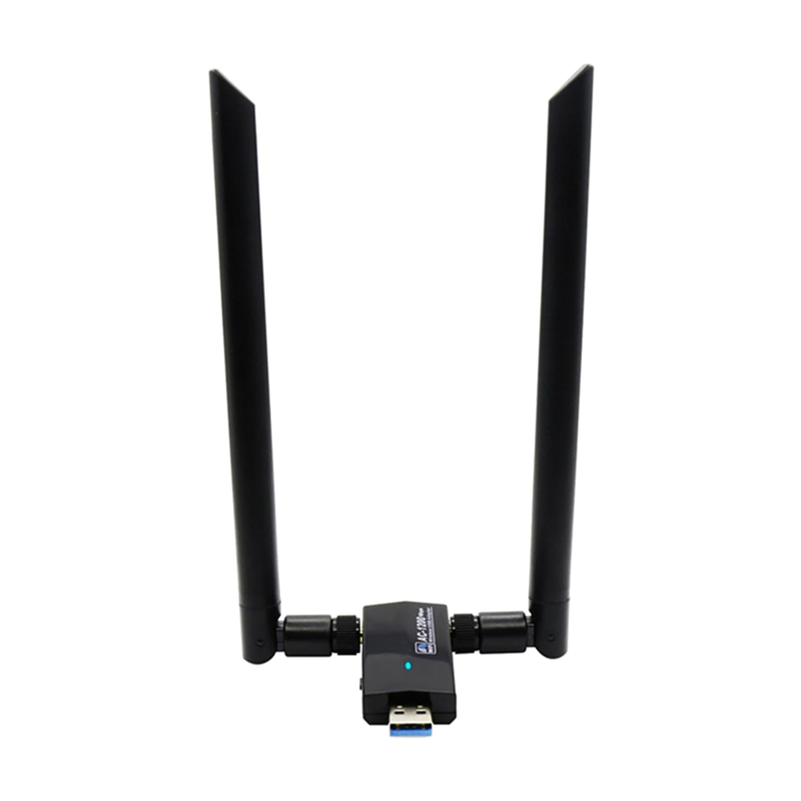 USB 3.0 1200Mbps Long Range AC1200 2.4G/5G Wireless WiFi Adapter w/Antenna