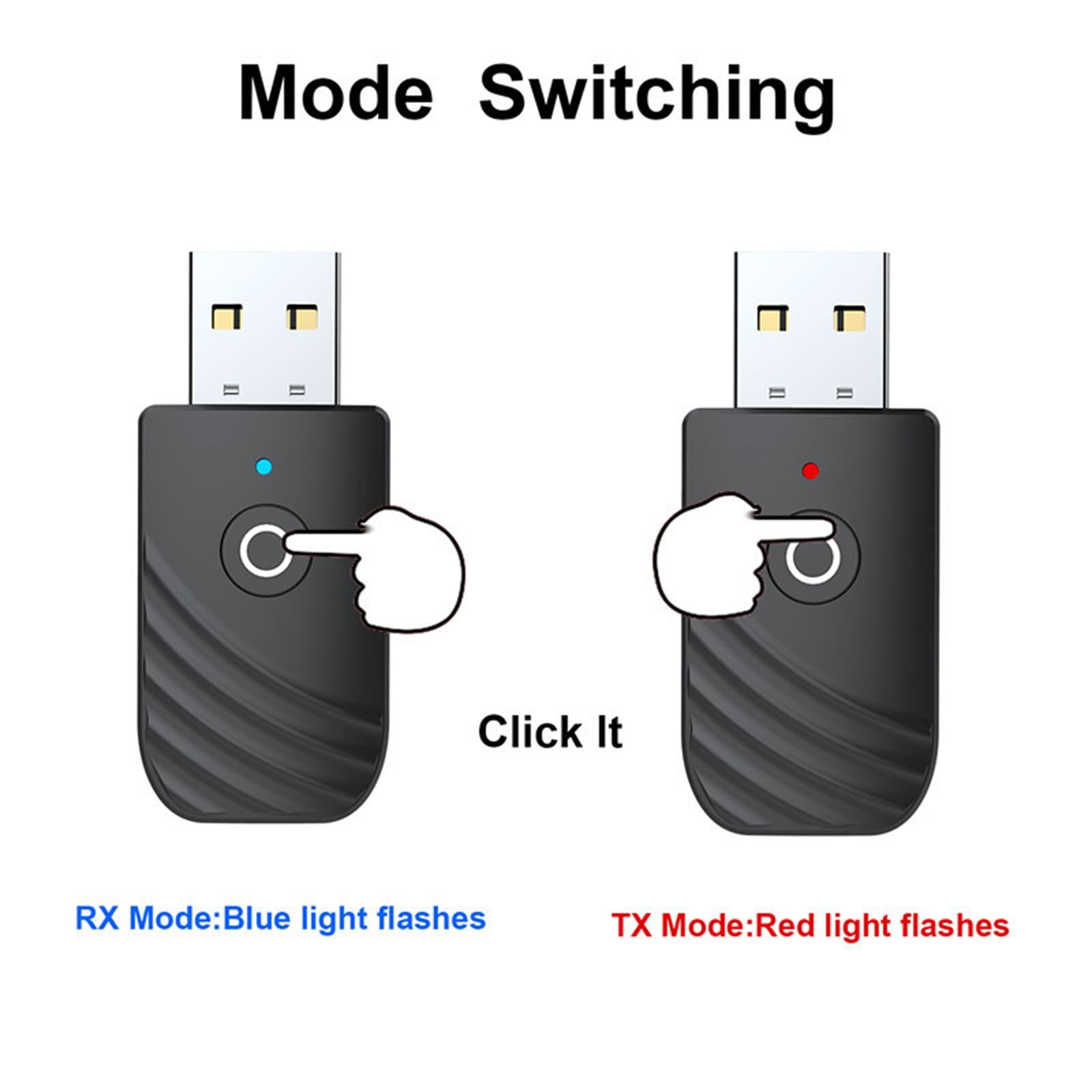 USB Bluetooth 5.0 Transmitter and Receiver Audio Low Latency For TV Car