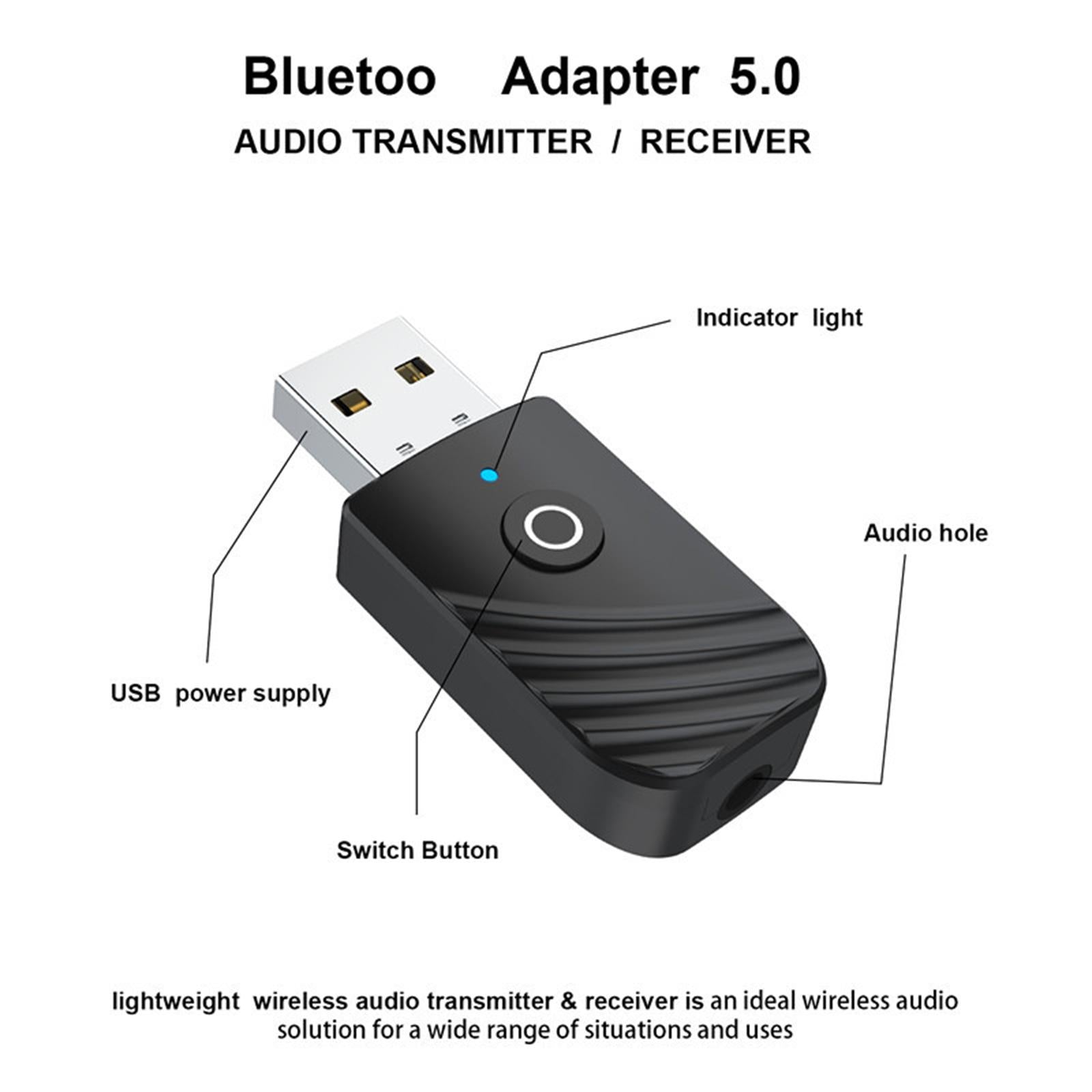 USB Bluetooth 5.0 Transmitter and Receiver Audio Low Latency For TV Car