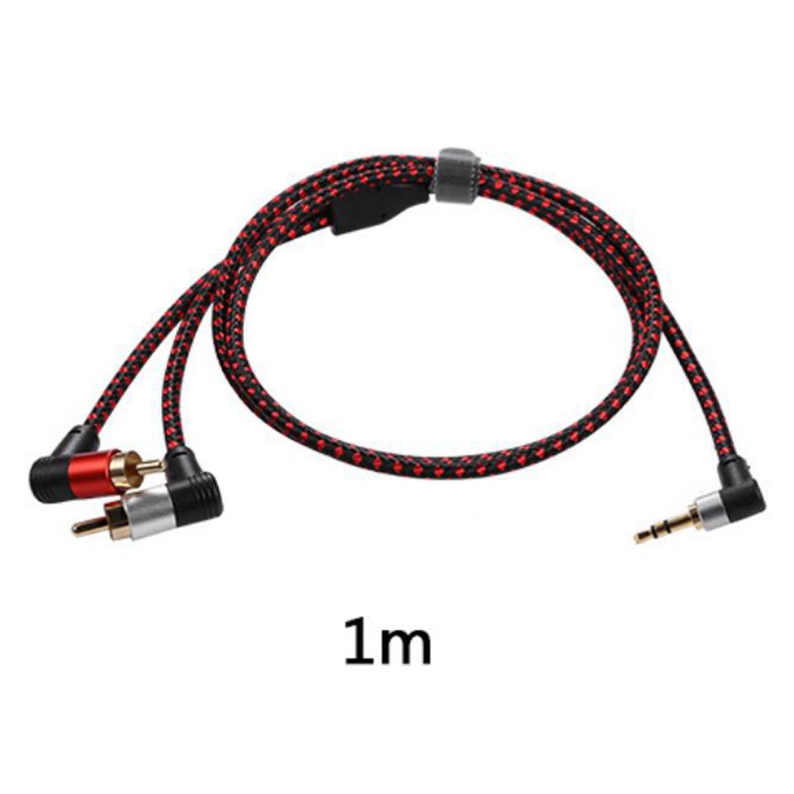 3.5mm Male to 2 RCA Male Stereo Audio Cable Y Splitter Adaptor Cable 1 Meter