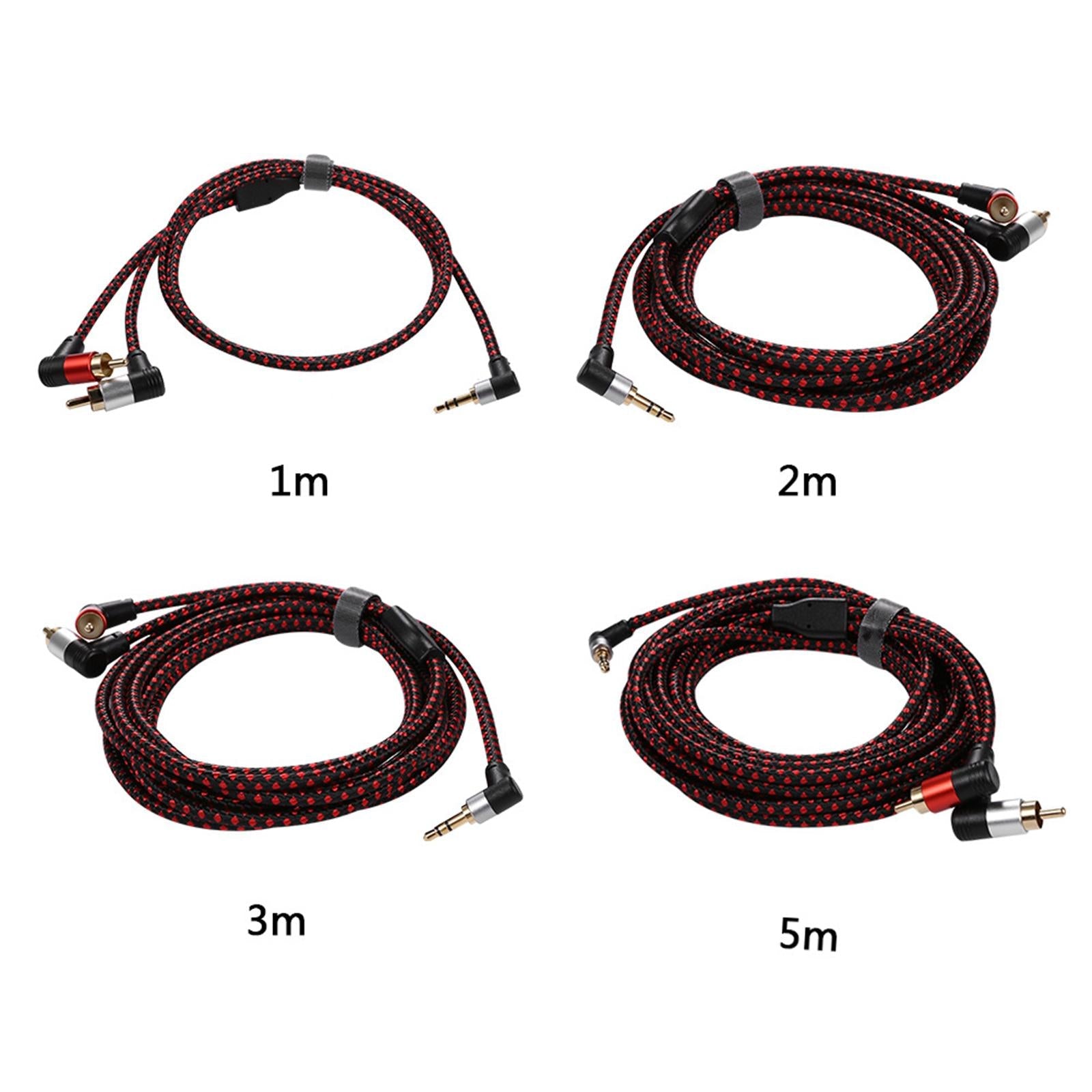 3.5mm Male to 2 RCA Male Stereo Audio Cable Y Splitter Adaptor Cable 2 Meter