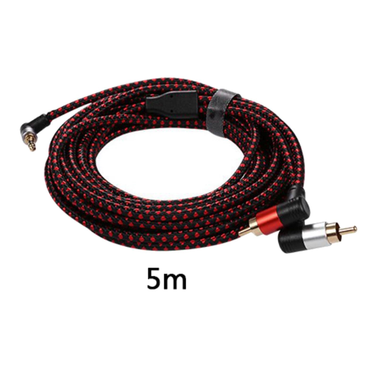 3.5mm Male to 2 RCA Male Stereo Audio Cable Y Splitter Adaptor Cable 5 Meter