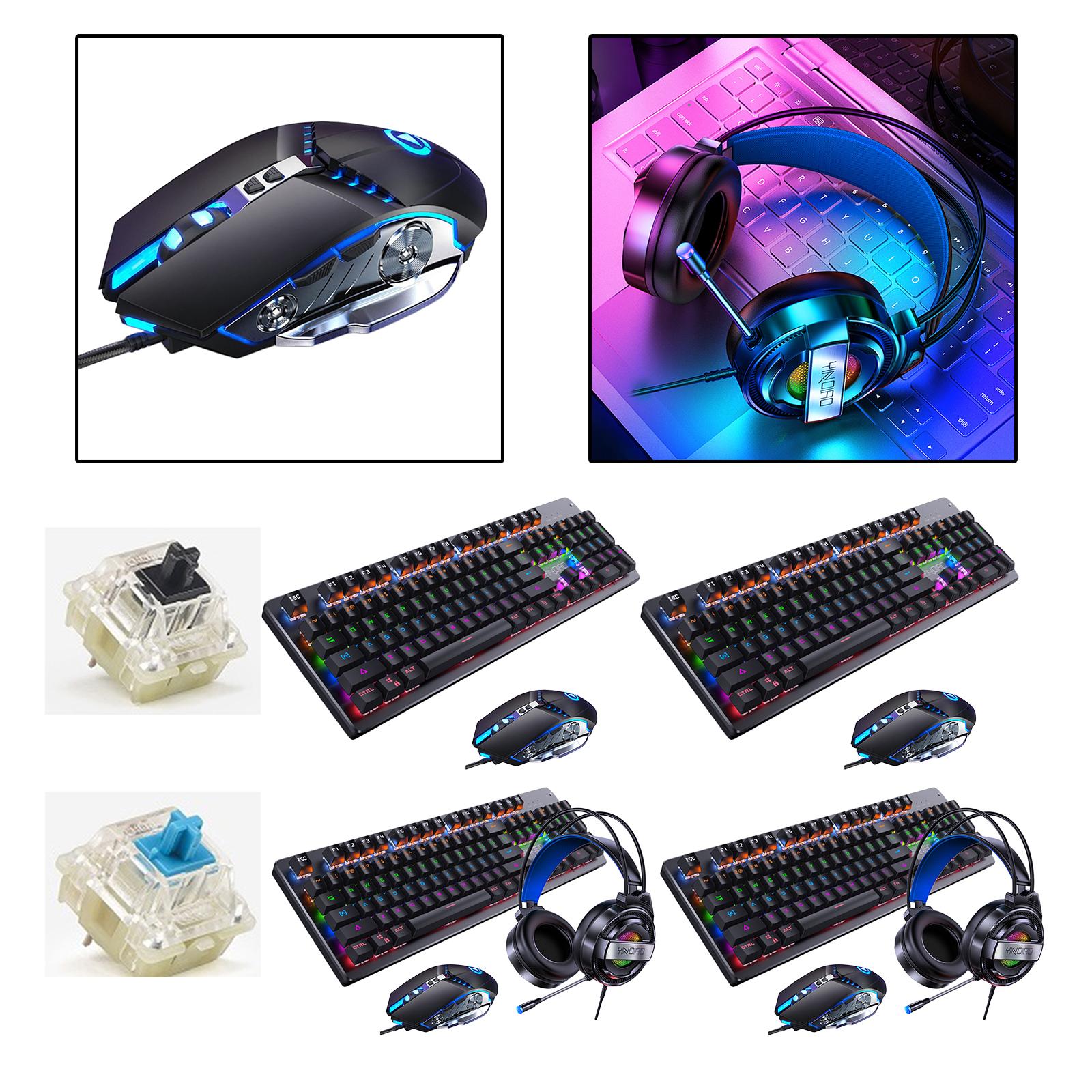 Wired Gaming Keyboard and Mouse Combo 104 Keys  Set A Blue switch