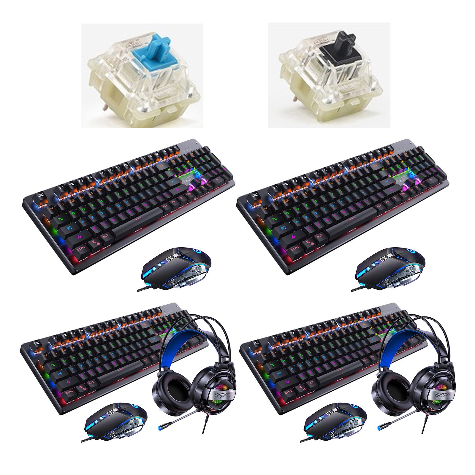 Wired Gaming Keyboard and Mouse Combo 104 Keys  Set A Blue switch