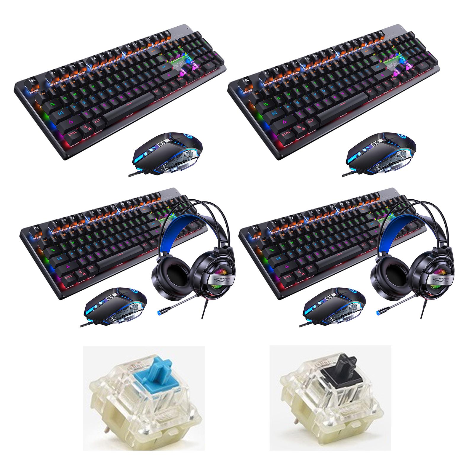 Wired Gaming Keyboard and Mouse Combo 104 Keys  Set A Blue switch