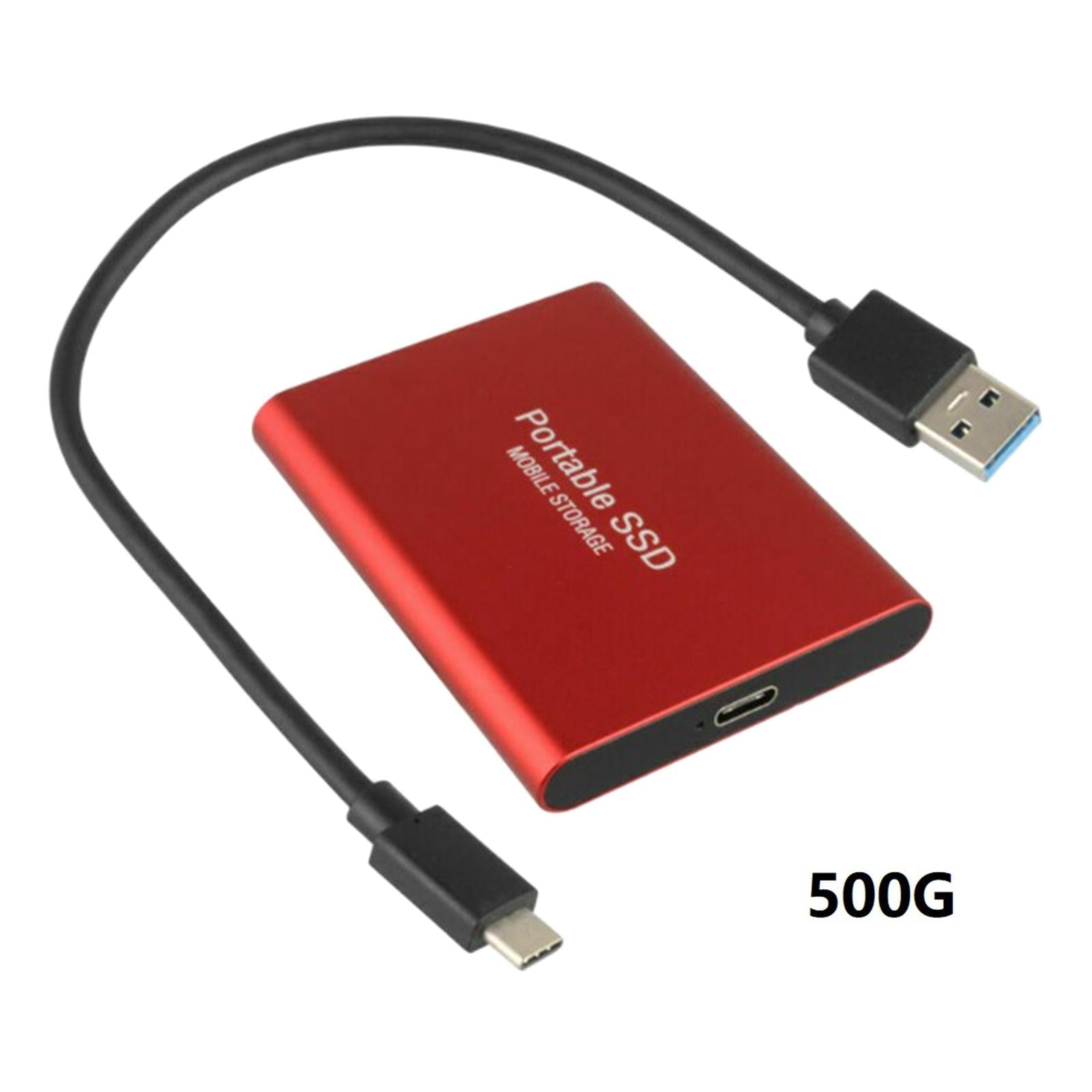 USB 3.1 Gen-1 SSD External Storage Up to 1050 MB/s red 500GB