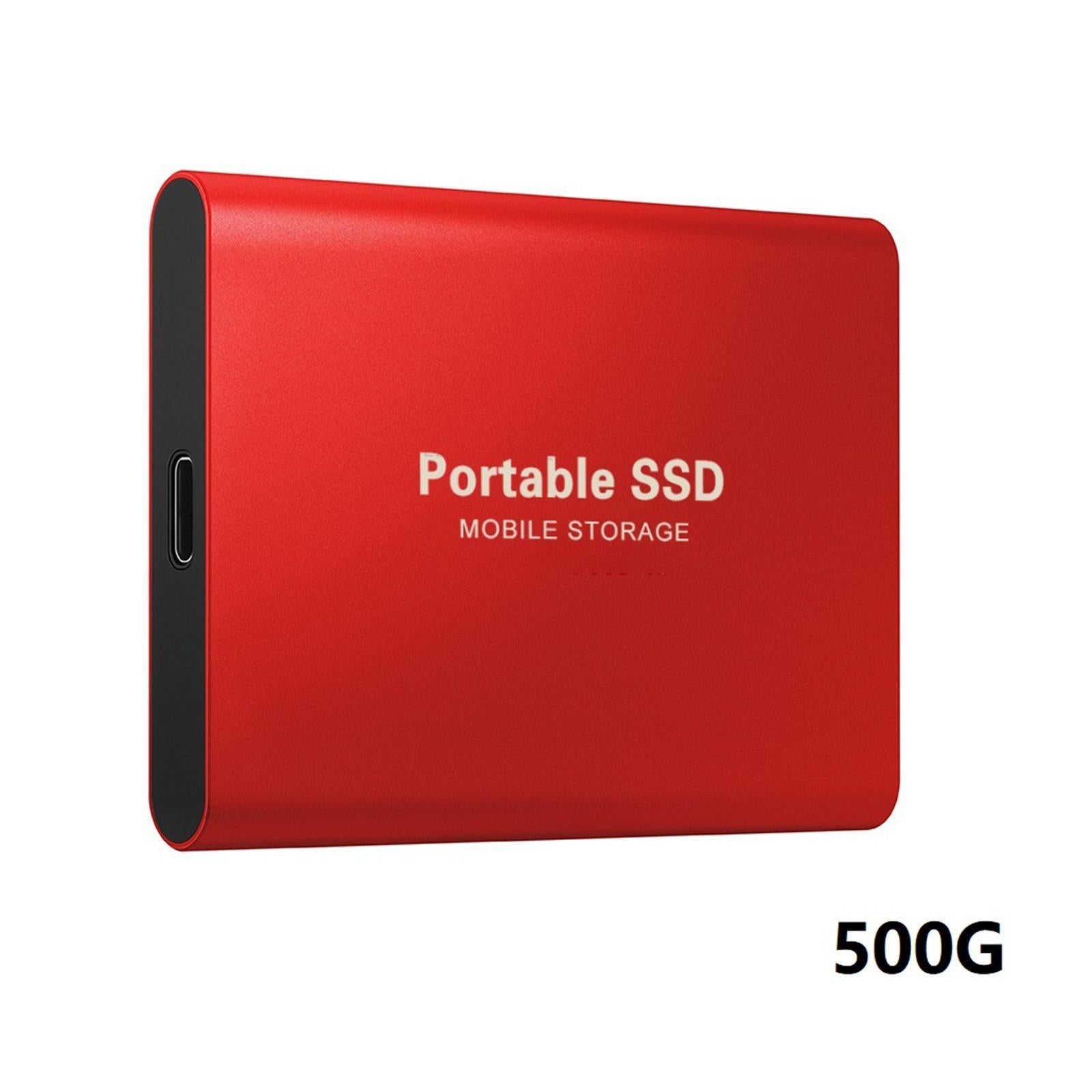 USB 3.1 Gen-1 SSD External Storage Up to 1050 MB/s red 500GB