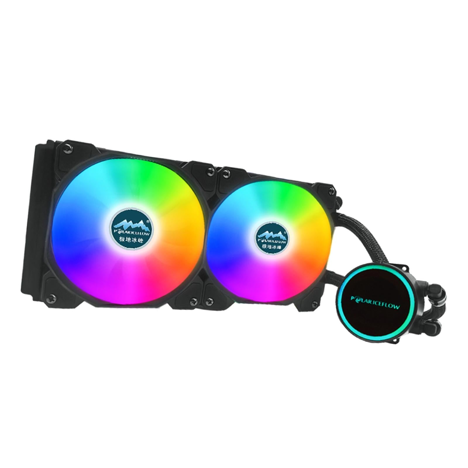 RGB CPU Liquid Cooler 120mm Fan for Intel LGA 1156/1200 for AMD AM2+ AM2 TR4