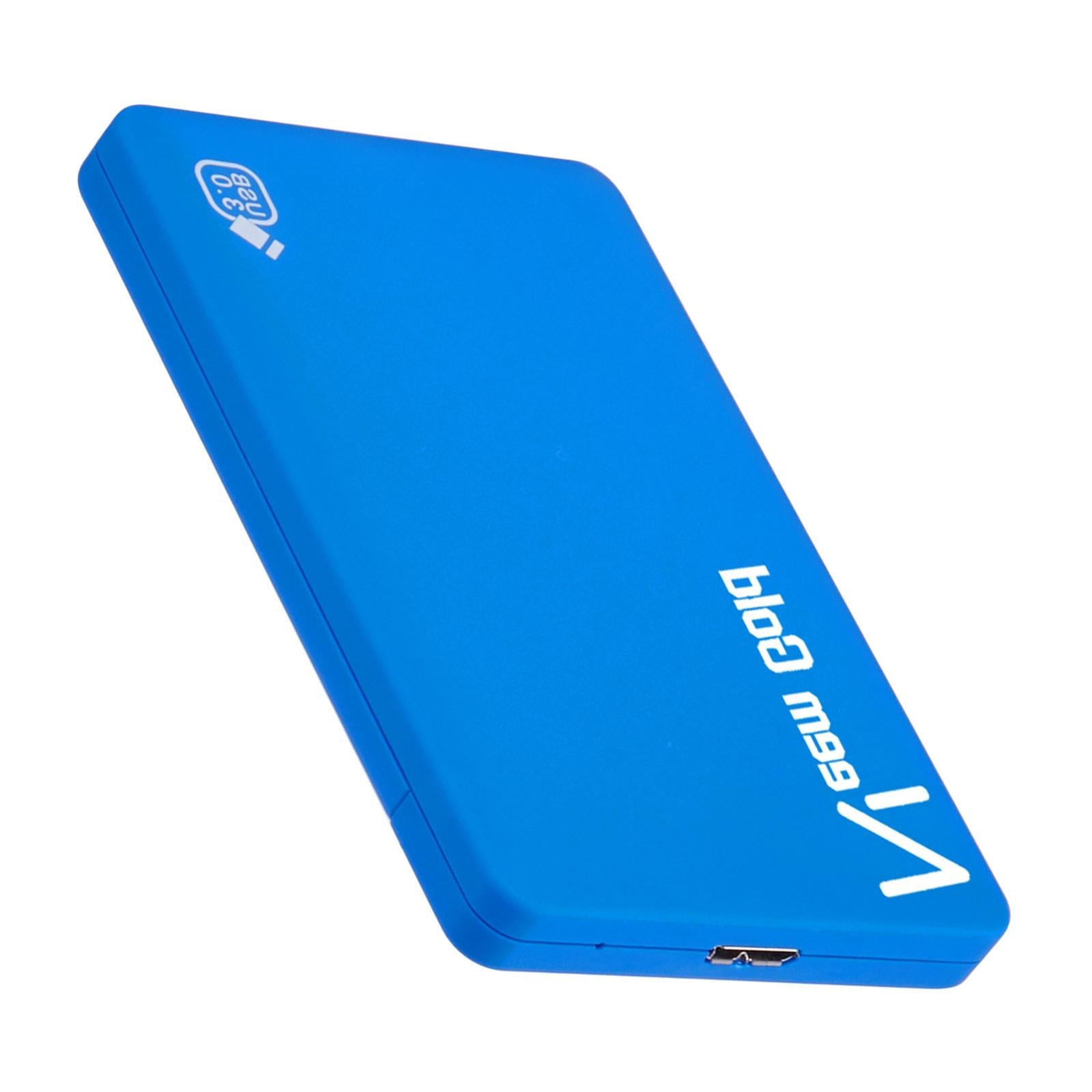 High Speed External Portable USB Hard Drive HDD for Laptops Blue 2TB