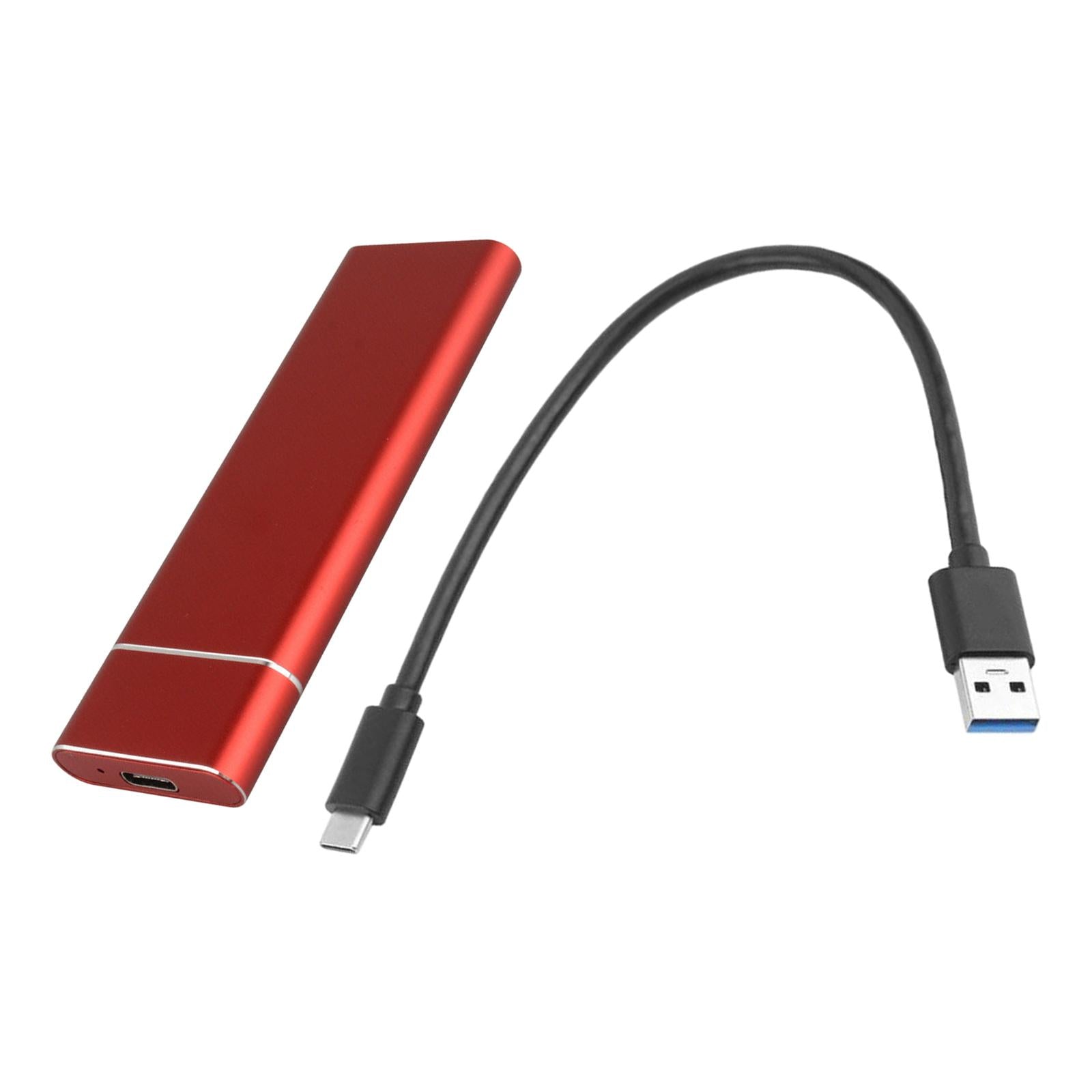 Type-C 1TB M.2 NGFF SSD Portable External Solid State Drive  red