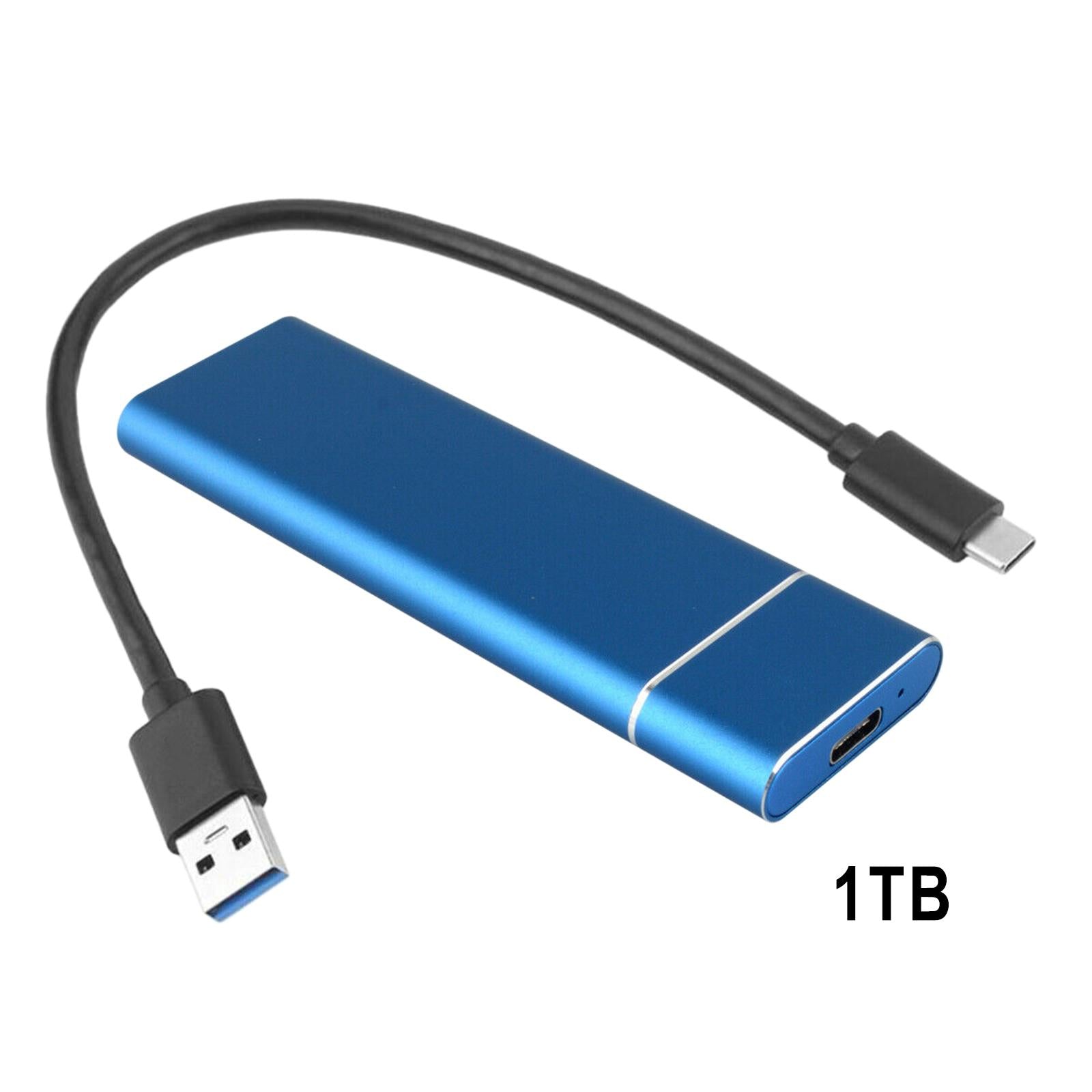 Type-C 1TB M.2 NGFF SSD Portable External Solid State Drive  blue