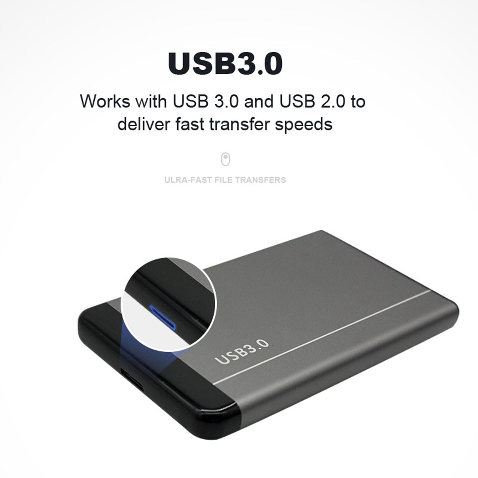 2.5in 5400 RPM External USB Hard Drive HDD Data Transfer for Computers 1TB