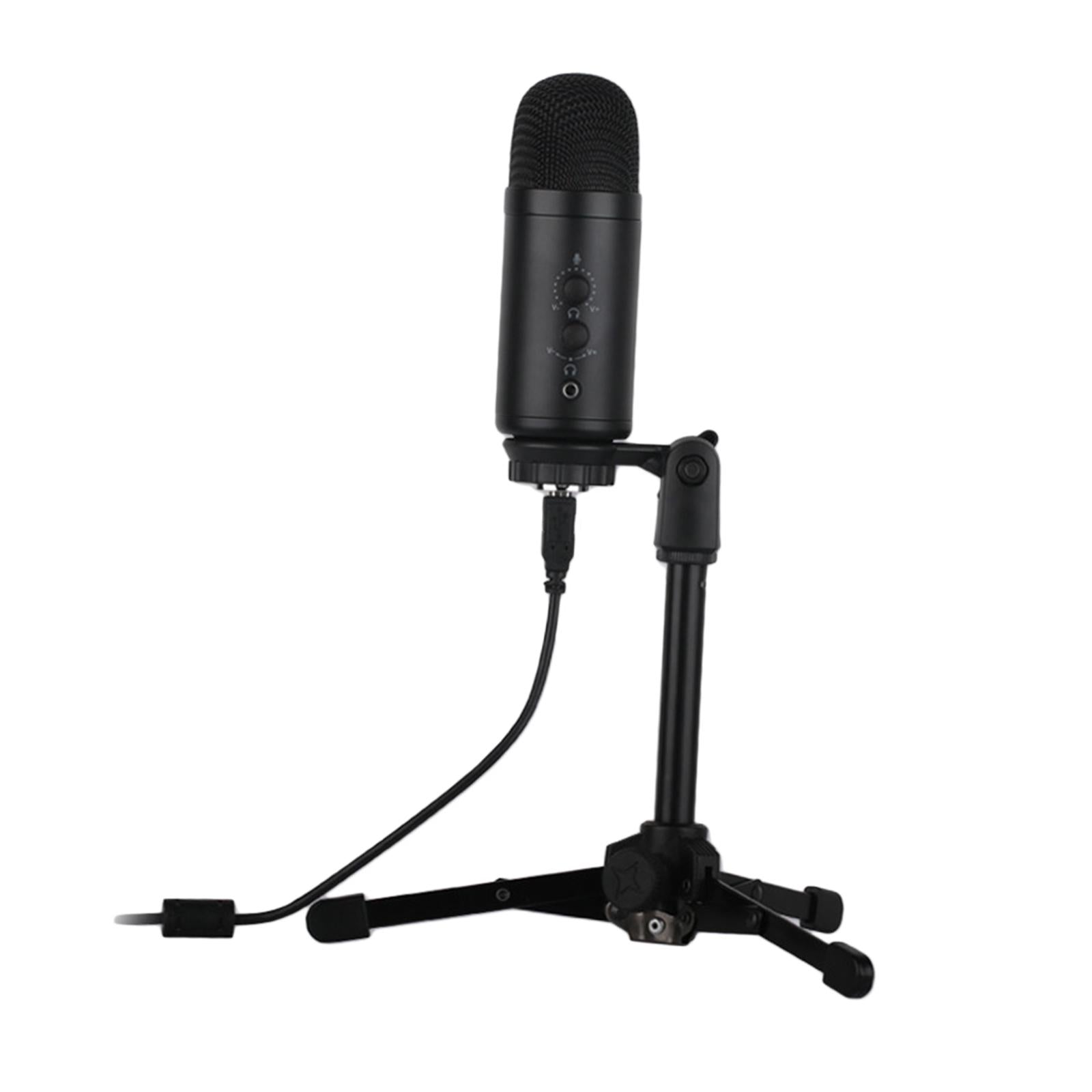 USB Condenser Microphone wTripod Stand For Game Chat Recording Computer A9-B