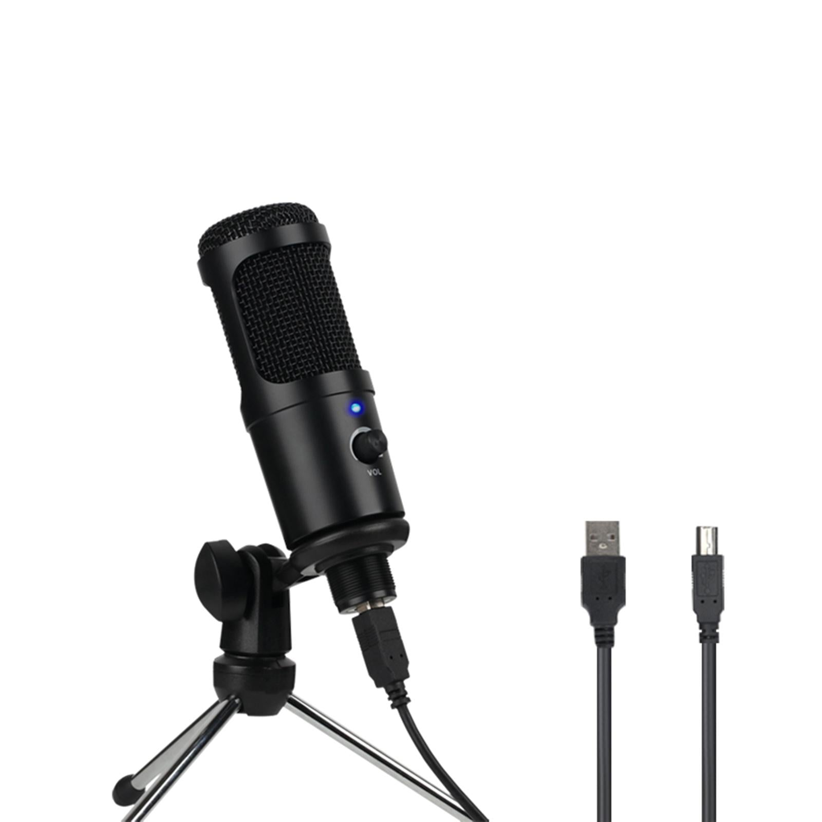 Studio Condenser Microphone w/Stand fr PC Laptop Recording Game Streaming