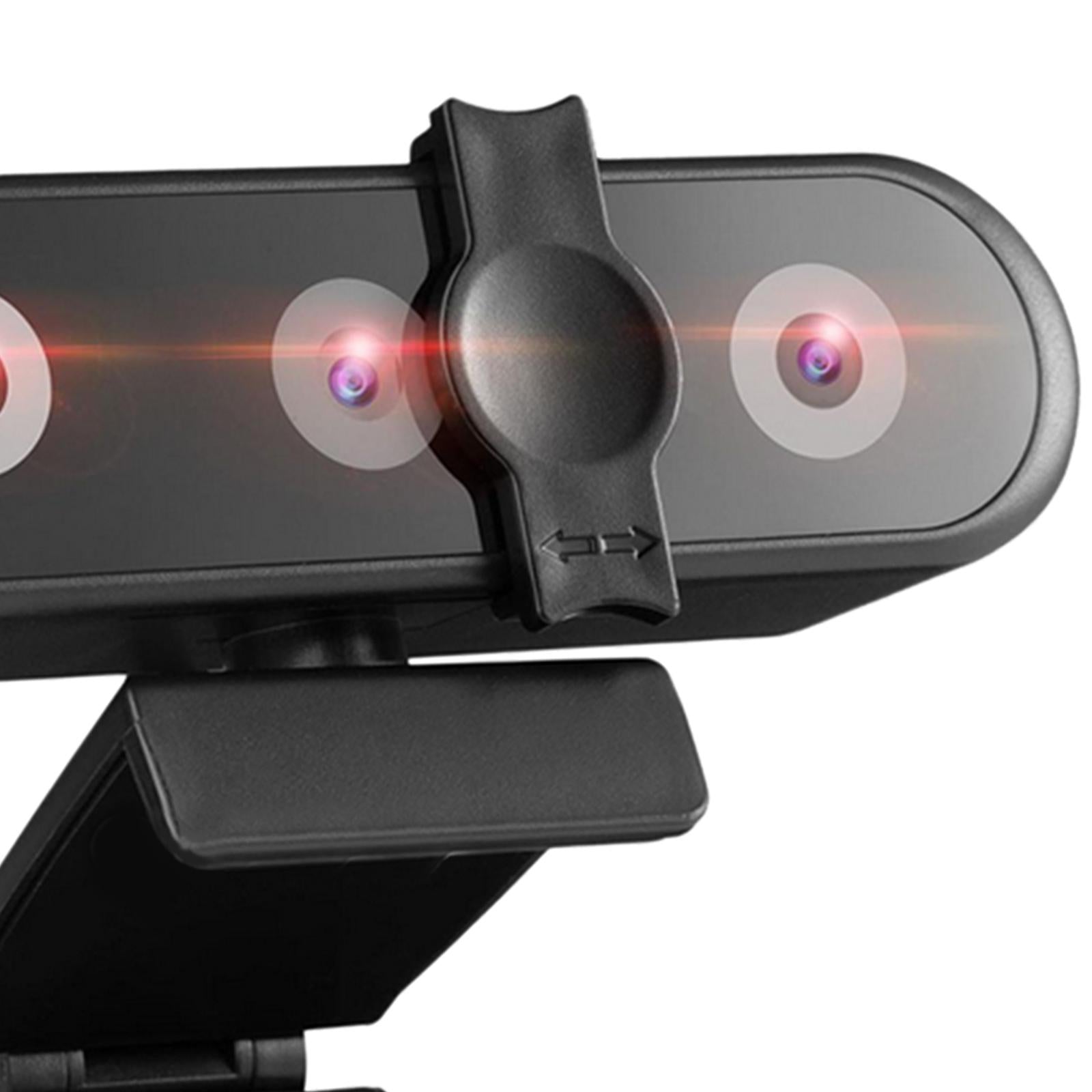 Webcam with 2 Mic 2K HD Webcam Streaming Computer Web Camera Binocular Eyes