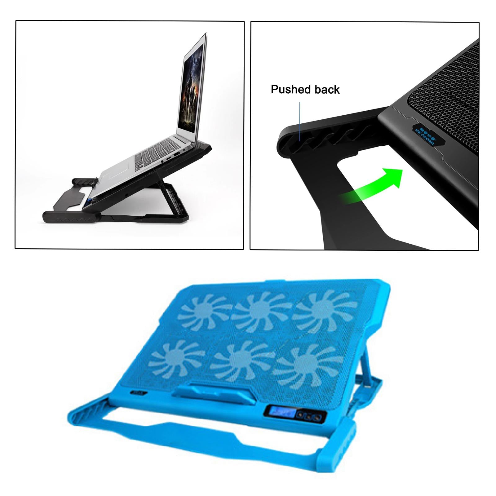 Laptop Cooling pad Notebook Cooler Stand USB 1-5 Fans LED Fit 11~17