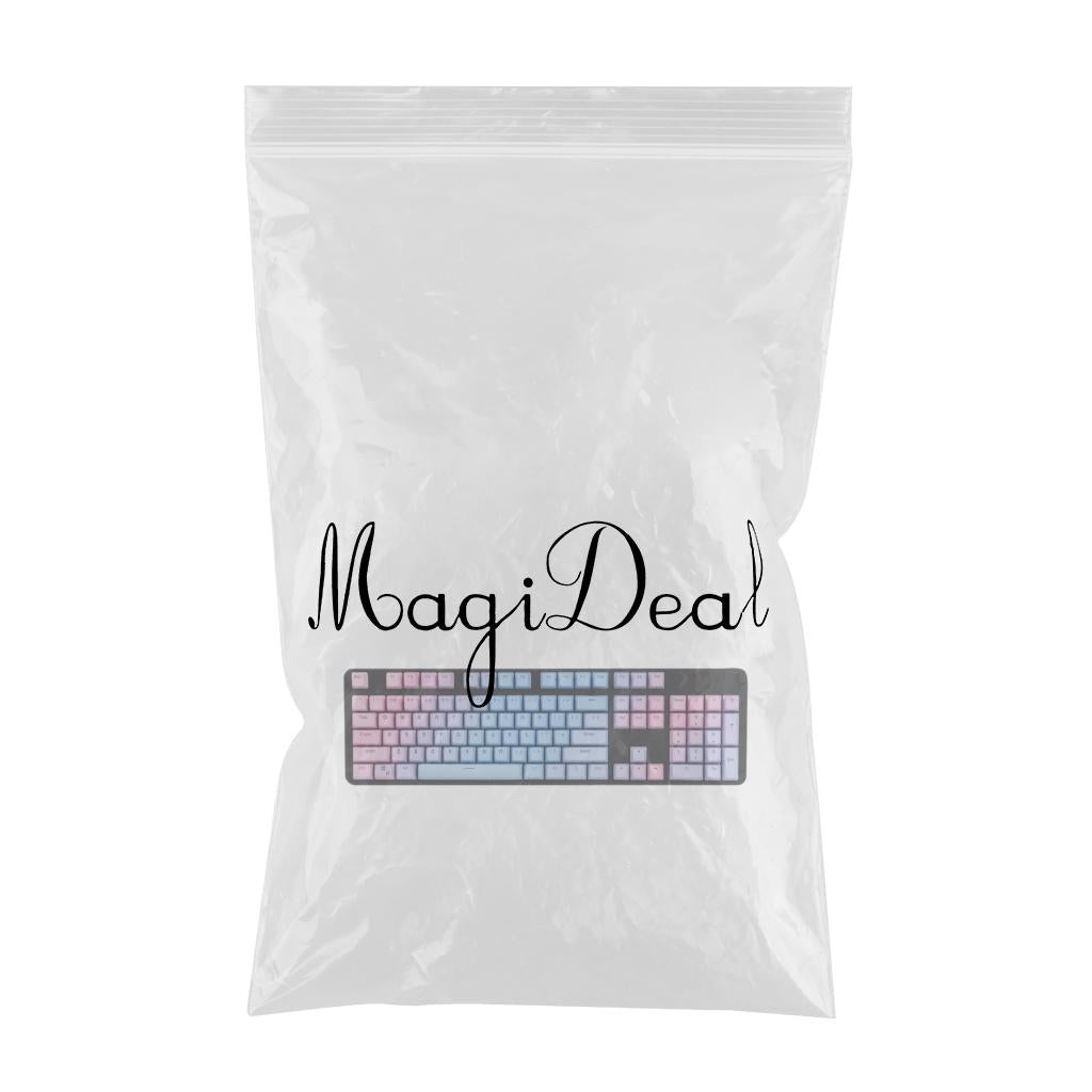 104 Keys Mechanical Switch Keyboard Keycaps PBT Keycaps  Blue Pink Gradient