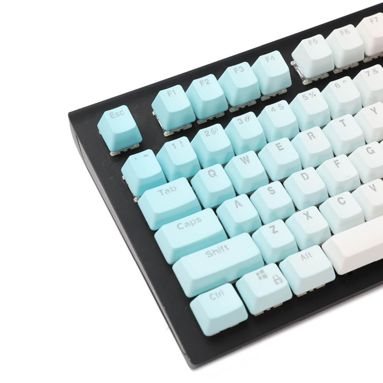 104 Keys Mechanical Switch Keyboard Keycaps PBT Keycaps  Blue Gradient A