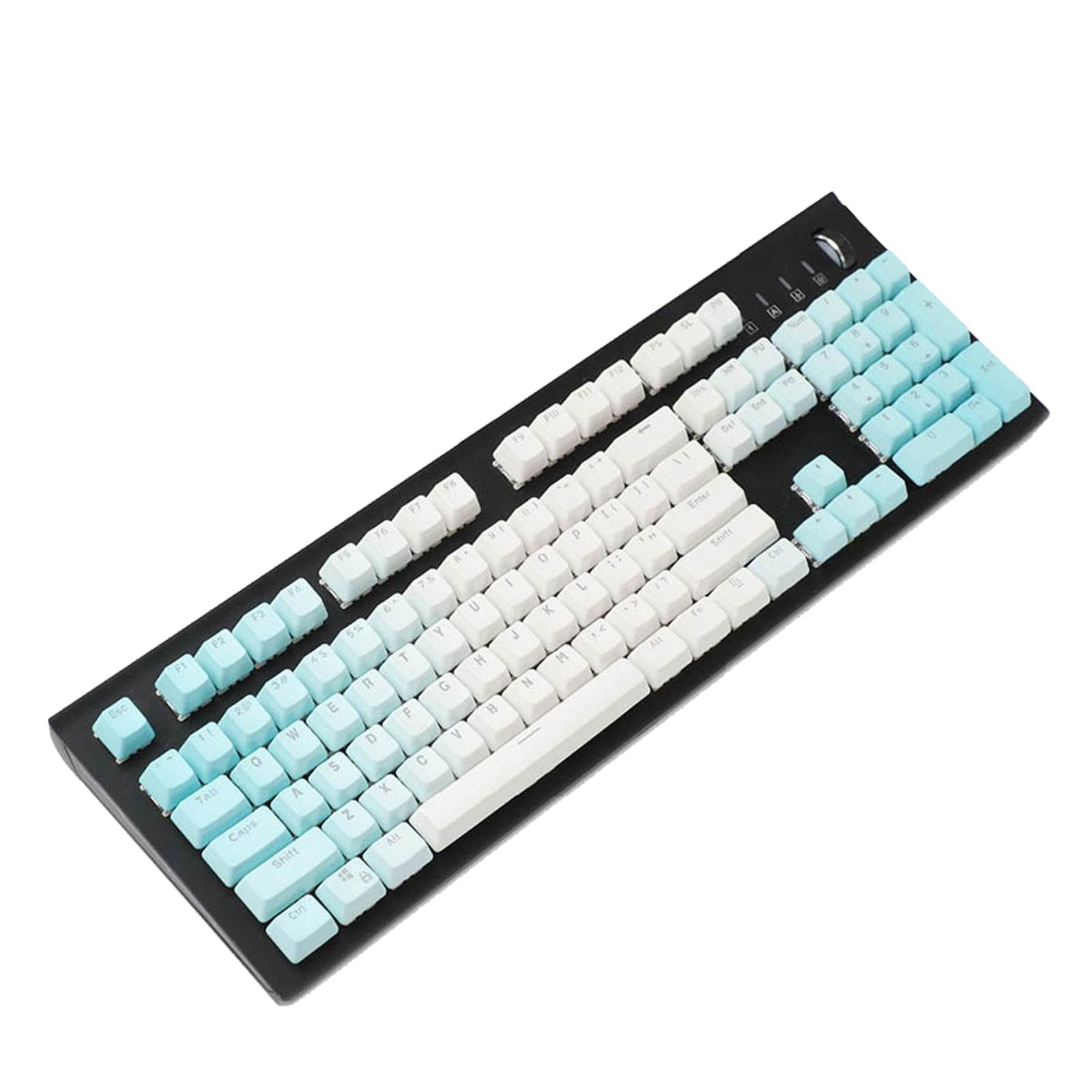 104 Keys Mechanical Switch Keyboard Keycaps PBT Keycaps  Blue Gradient A