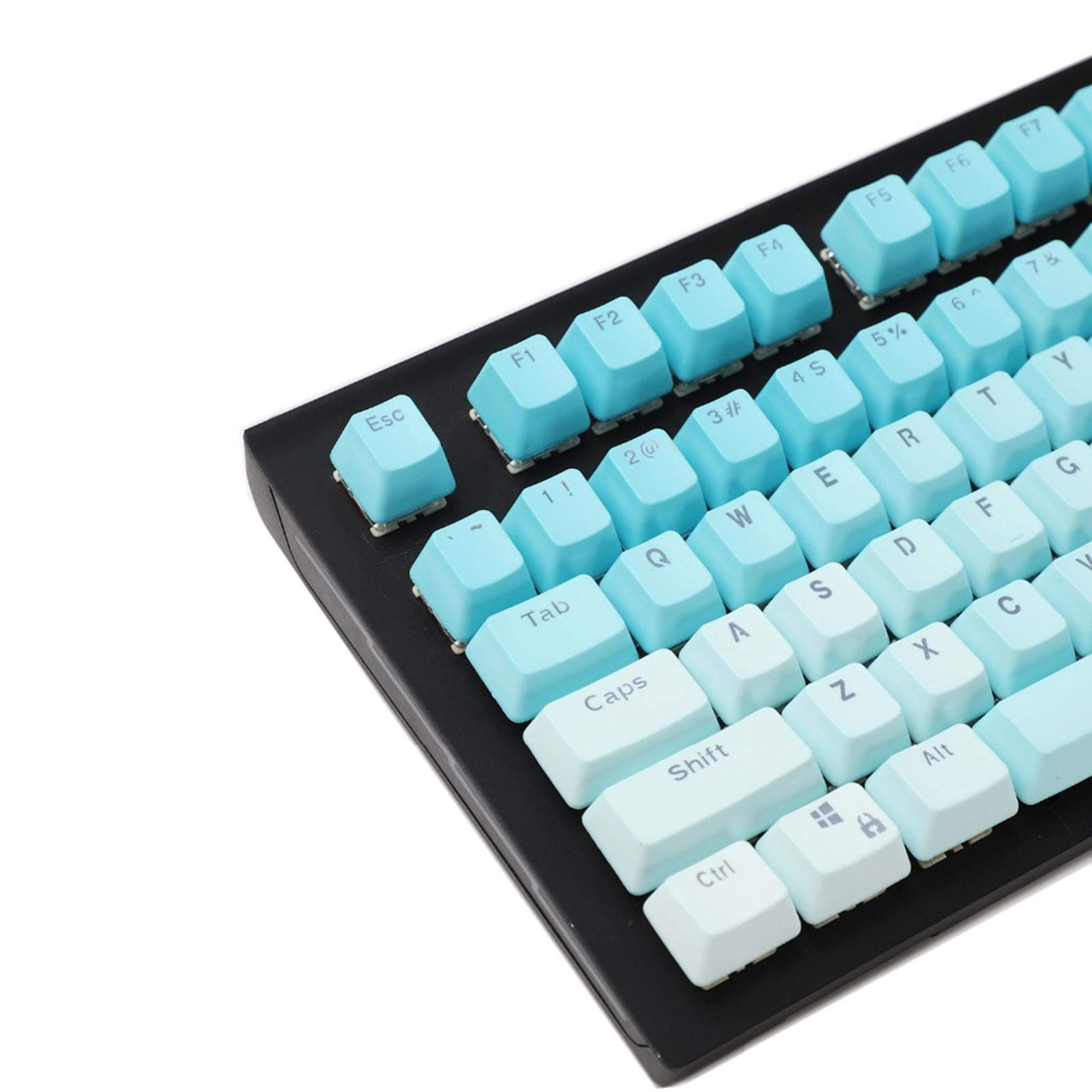 104 Keys Mechanical Switch Keyboard Keycaps PBT Keycaps  Blue Gradient B