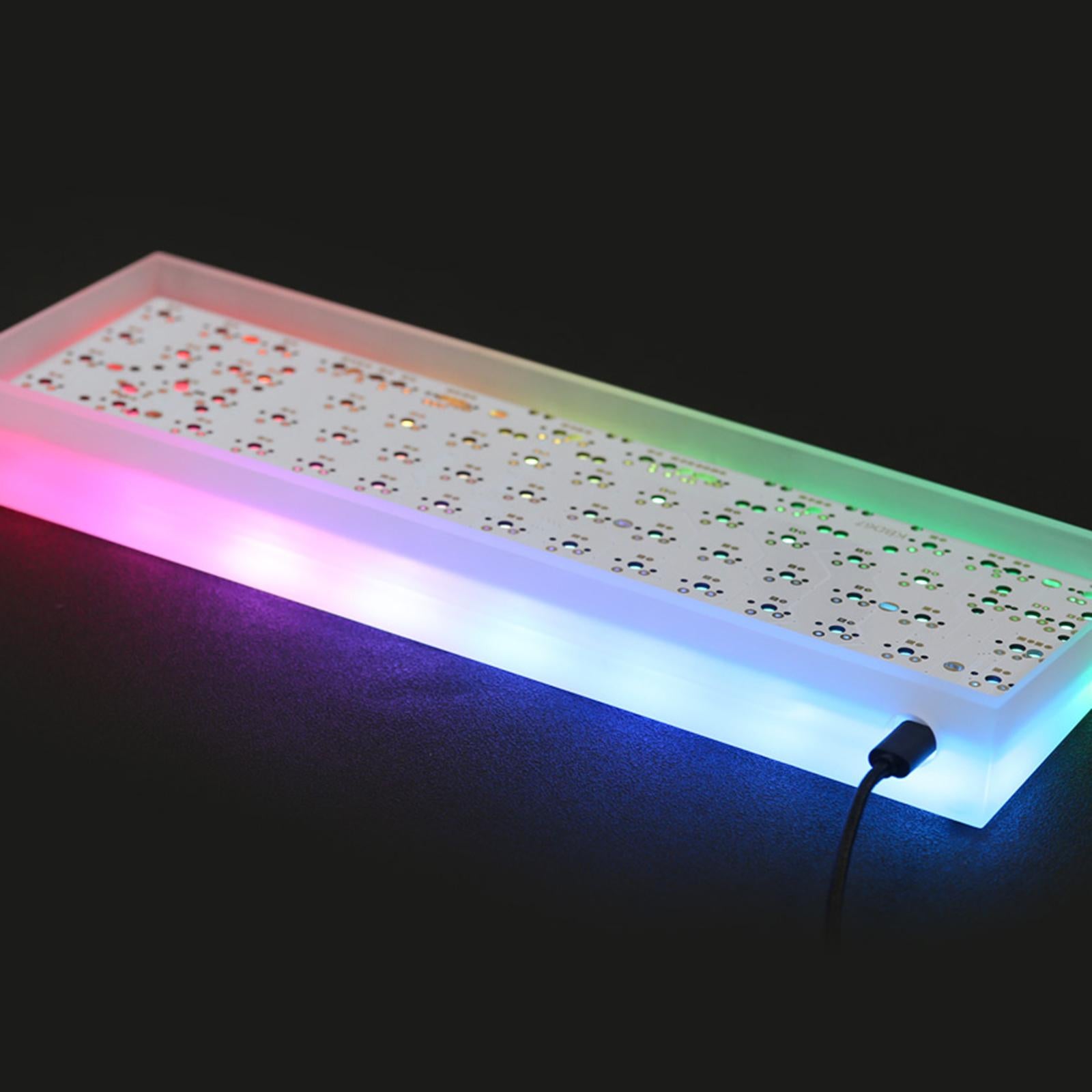 Acrylic 61 Key RGB LEDs Hotswap DIY Kit for 60% Mechanical Keyboard