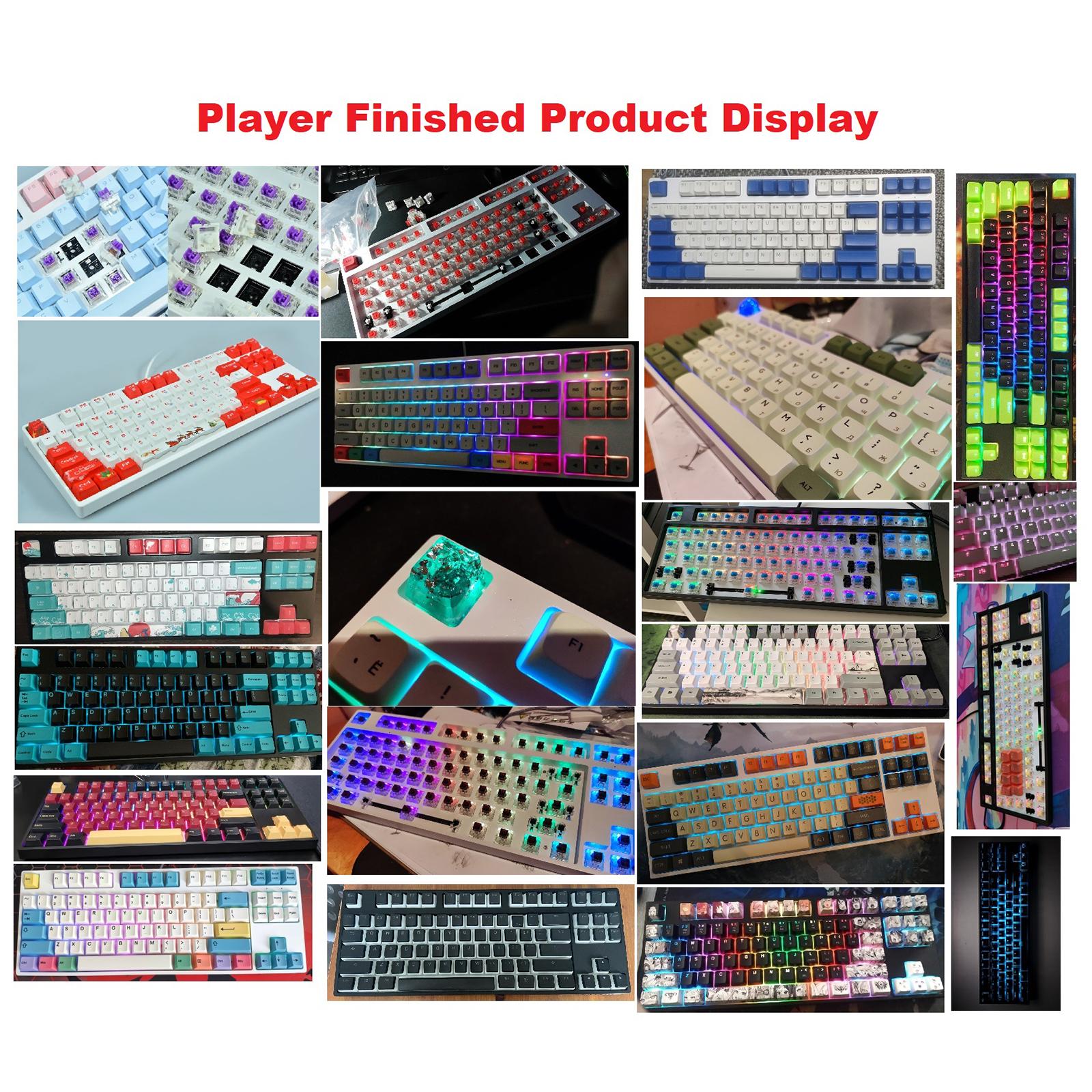 87Key Mechanical Keyboard Kit Hot Swappable Light Effect White