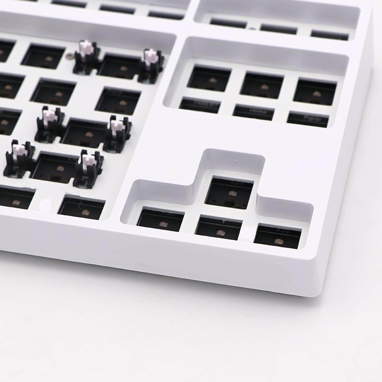 87Key Mechanical Keyboard Kit Hot Swappable Light Effect White