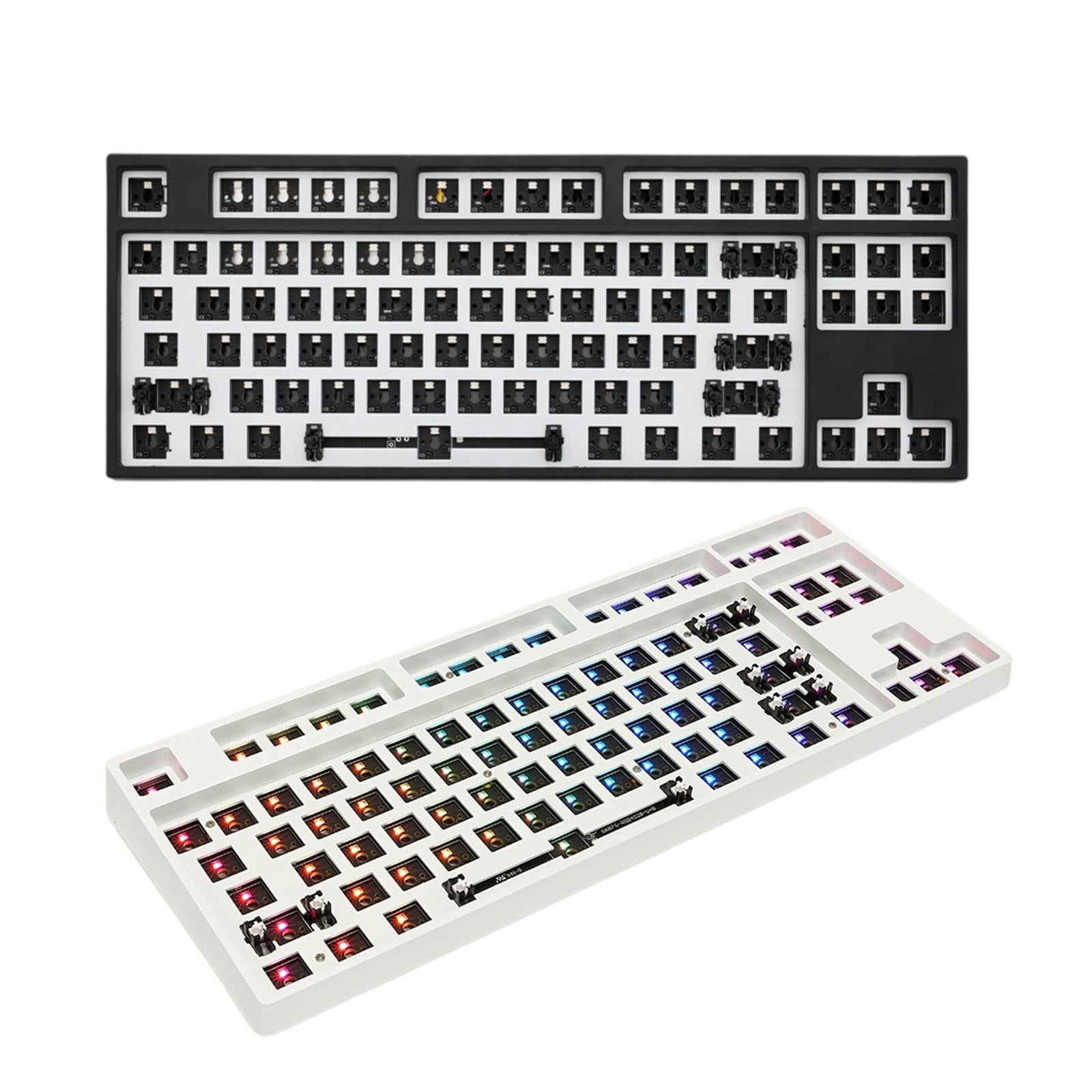 87Key Mechanical Keyboard Kit Hot Swappable Light Effect White