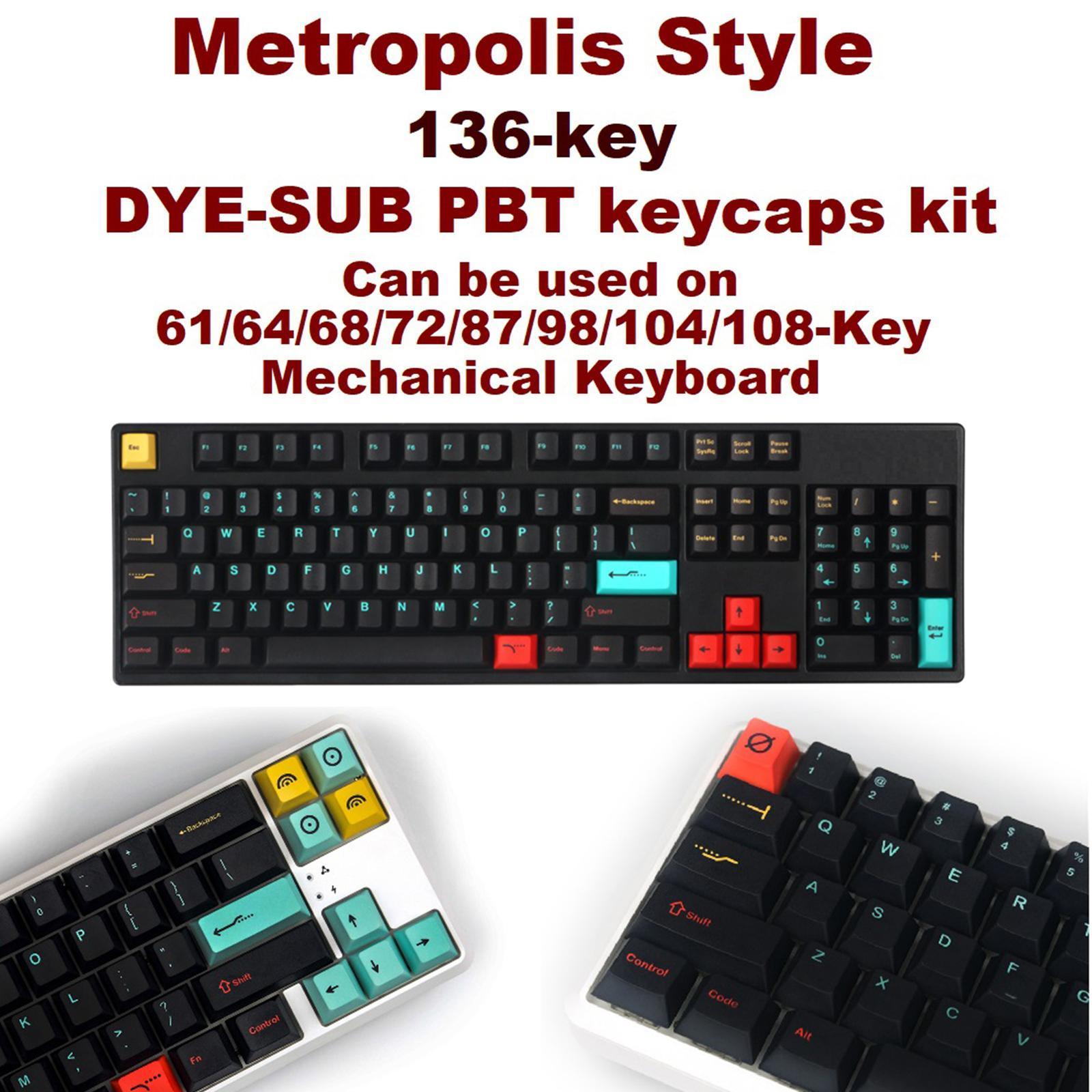 135 Keys Coral Sea Keycaps PBT Dye Sub Full Set For Cherry MX Keyboards