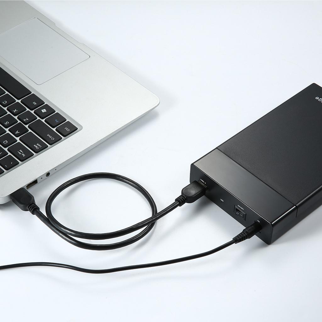 3.2/2.5 Inch Hard Drive Enclosure Adapter Case with Power Adapter for HDD EU