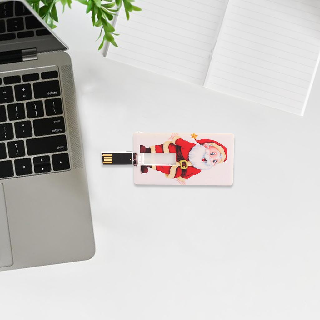 Santa Claus Christmas Card USB Flash Drive Thumb Drive Memory Stick 4GB