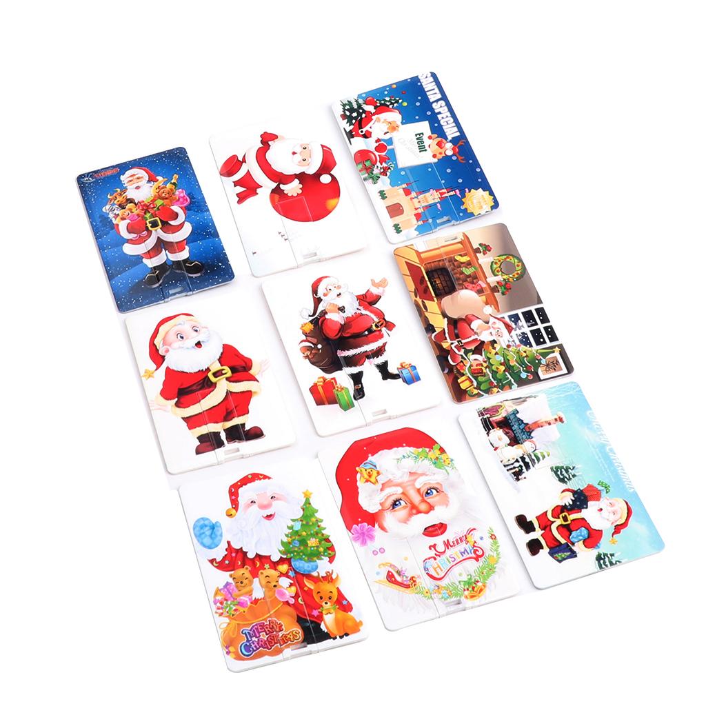 Santa Claus Christmas Card USB Flash Drive Thumb Drive Memory Stick 4GB