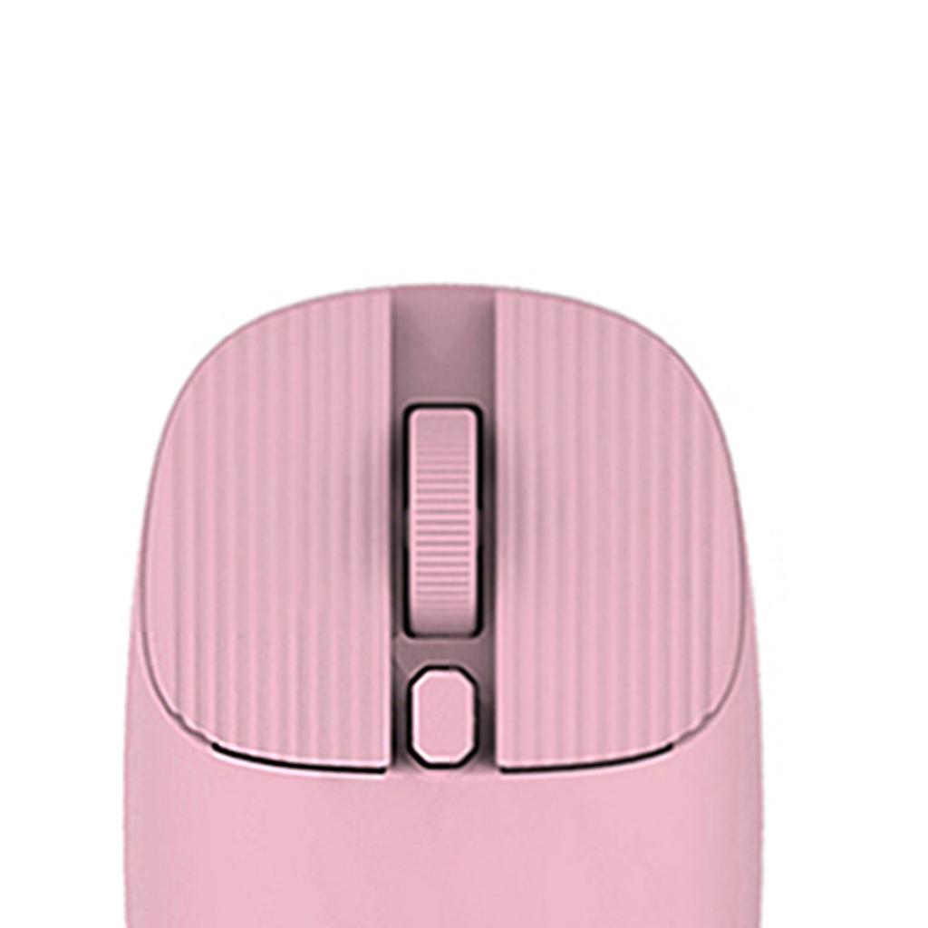 Wireless Mouse w/ USB Receiver Portable 1200DPI Noiseless Click 3 Buttons Pink