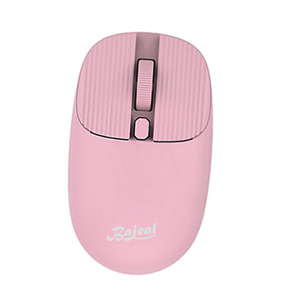 Wireless Mouse w/ USB Receiver Portable 1200DPI Noiseless Click 3 Buttons Pink