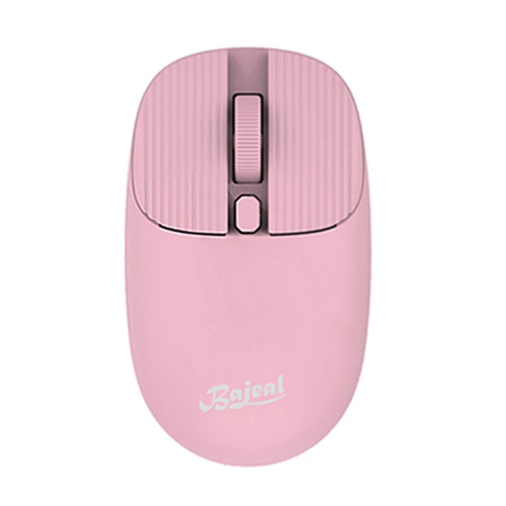 Wireless Mouse w/ USB Receiver Portable 1200DPI Noiseless Click 3 Buttons Pink