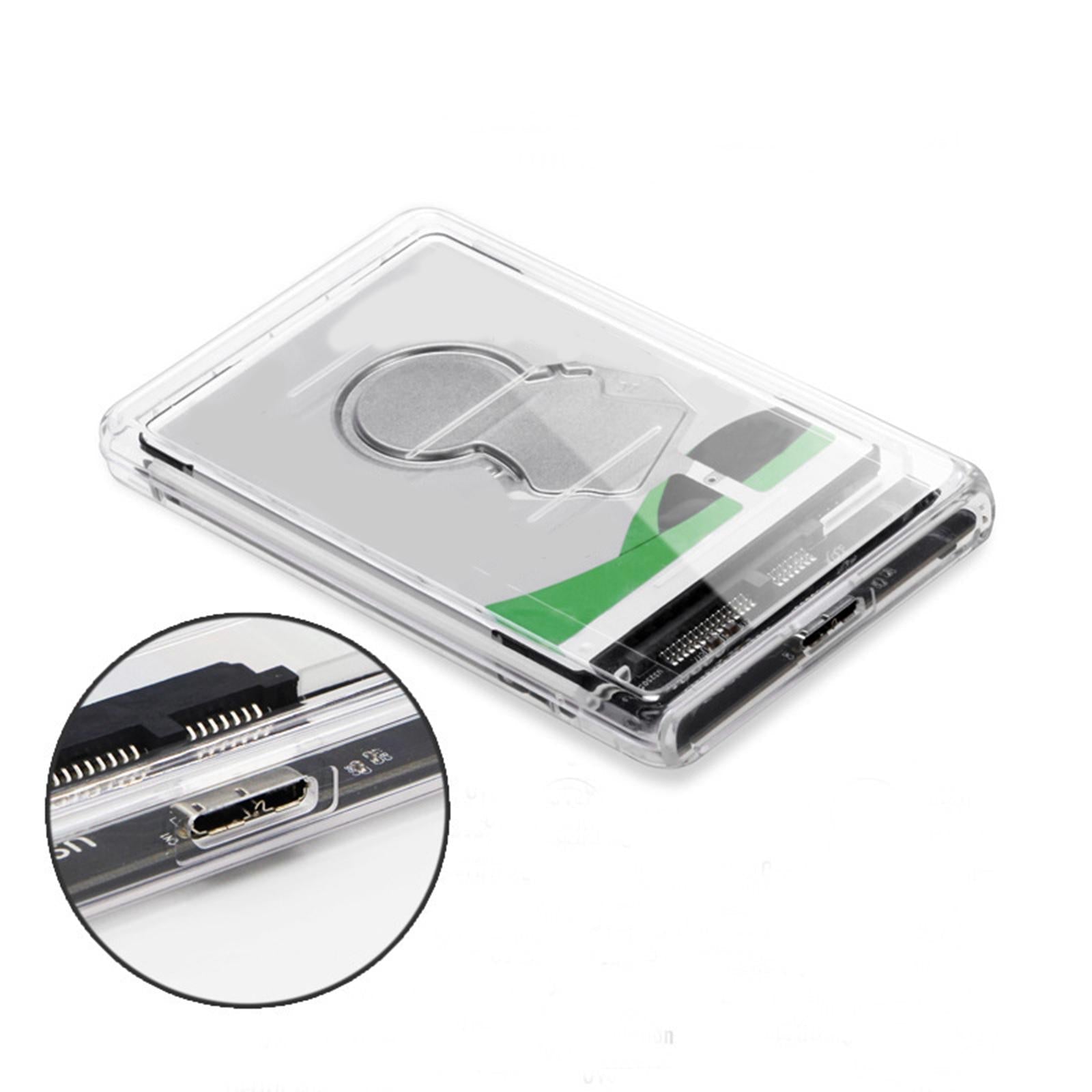 Transparent 2.5 inch External HDD SDD Hard Drive Enclosure Case Up to 2TB