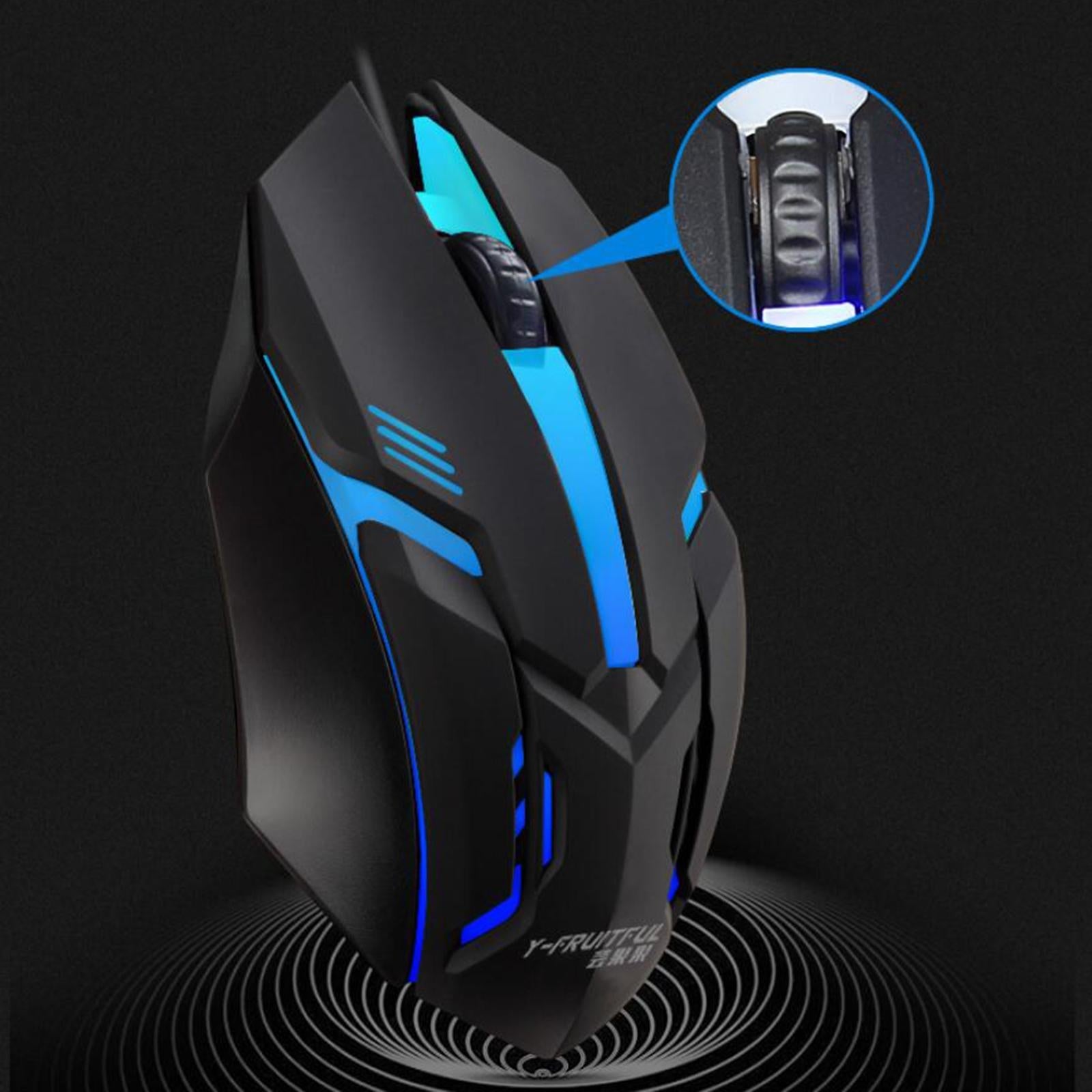 USB Gaming Mouse Mice for Gaming Computer Work Universal Comfortable Black