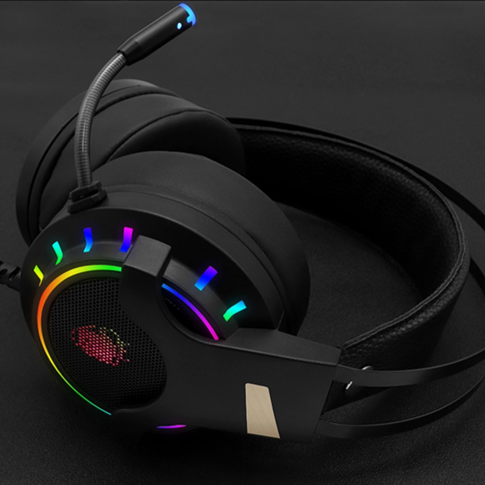 K3 7.1 Channel Gaming Headset Headphone for Music RGB Light Backlit with Mic