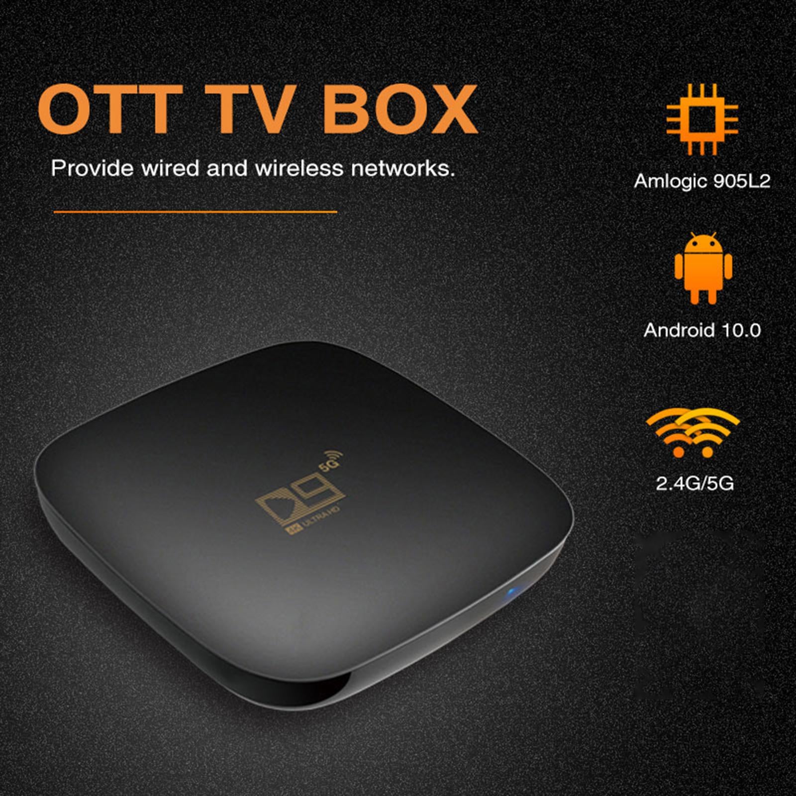 Smart D9 TV Media Player 2.4G 5G WIFI 905 Core HD TV receiver  2GB 16GB EU