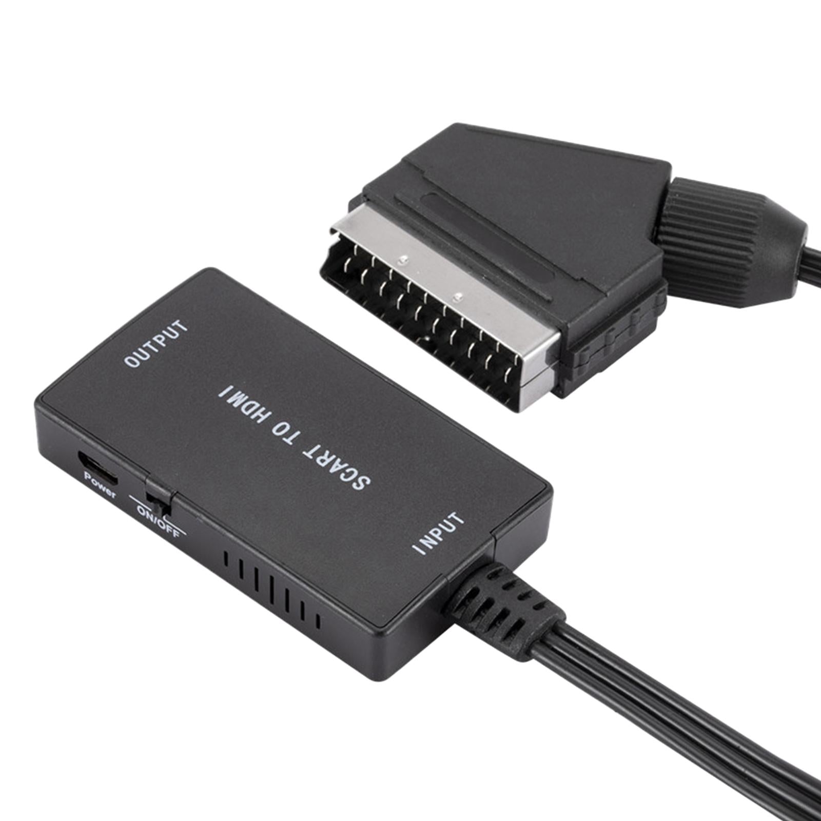 Scart to Hdmi Video Converter 1080p/720P Audio Output for Consoles DVD TV