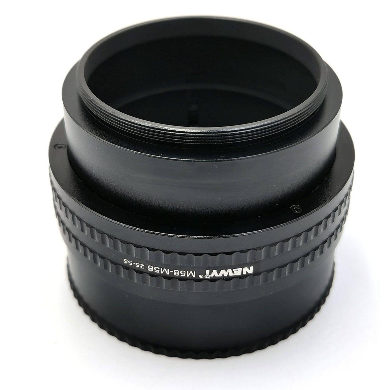 M58-M58 Focusing Helicoid Adapter Adjustable for Cameras Black  25 to 55 mm