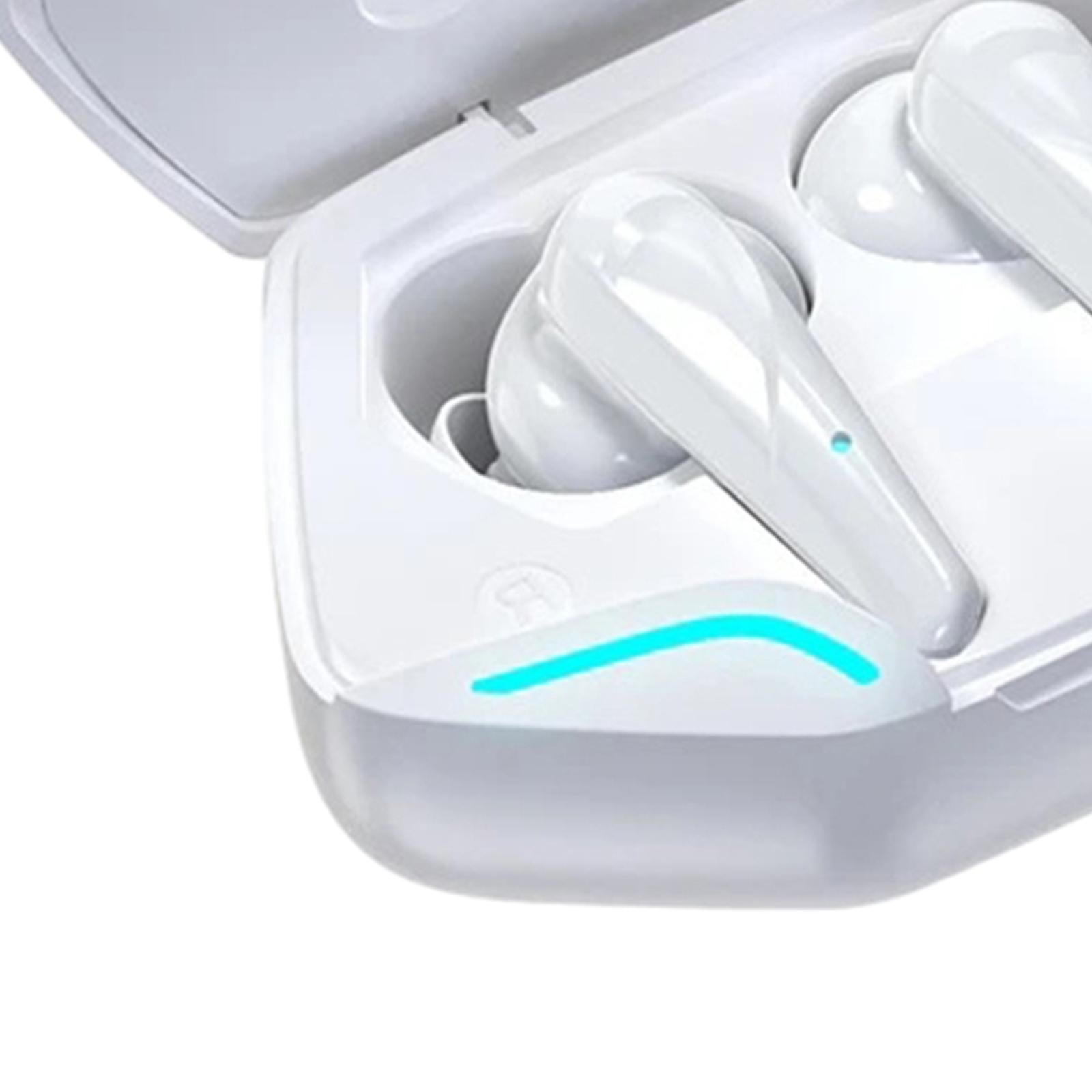 Bluetooth Wireless Earphone Headphones w/Mic Low Latency Noise Cancelling White