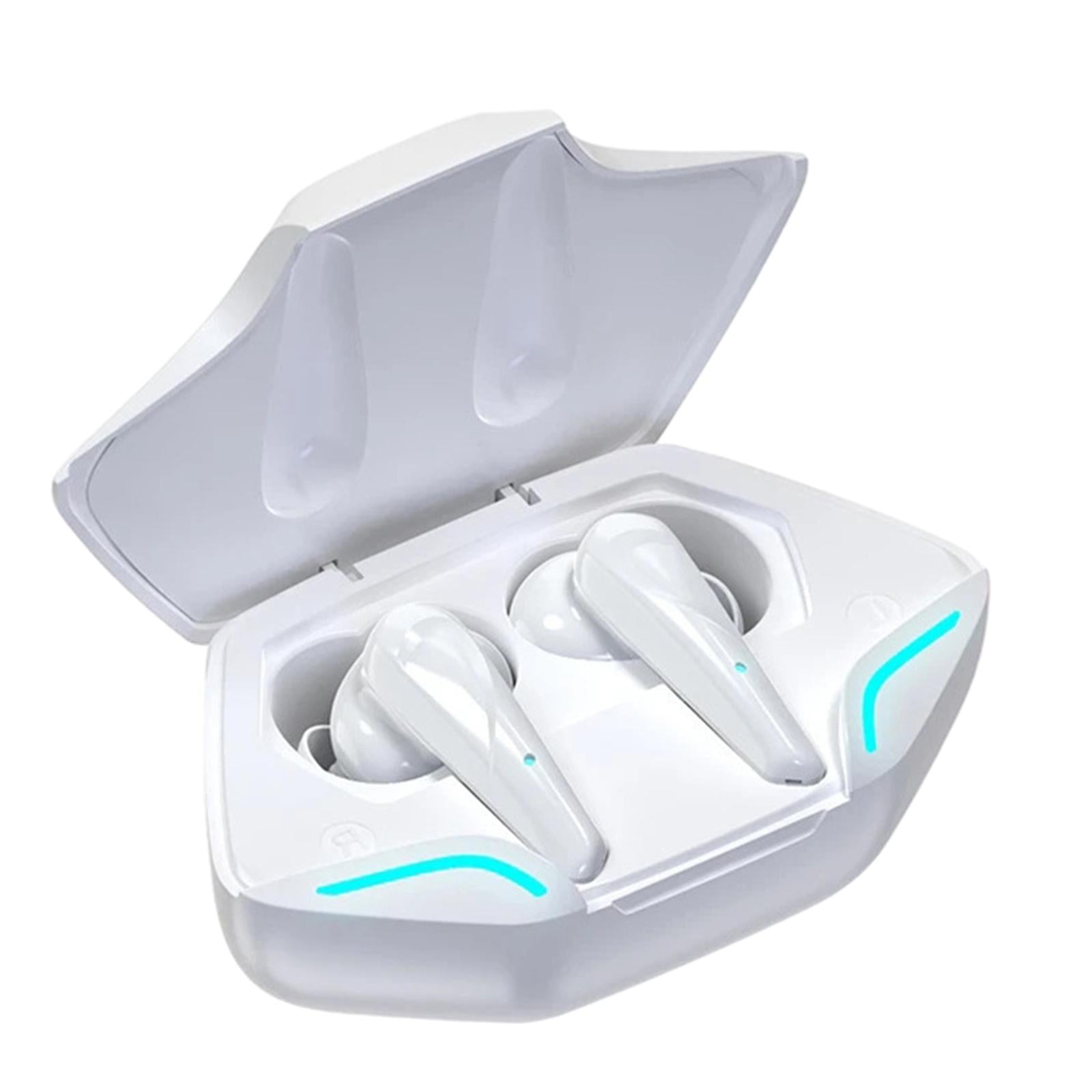 Bluetooth Wireless Earphone Headphones w/Mic Low Latency Noise Cancelling White