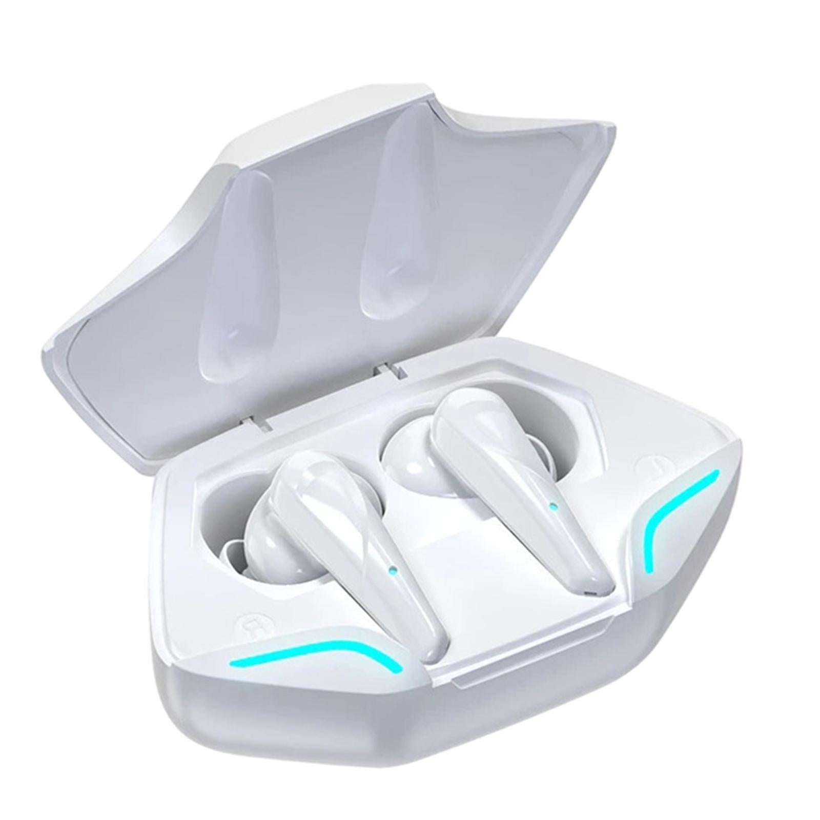 Bluetooth Wireless Earphone Headphones w/Mic Low Latency Noise Cancelling White