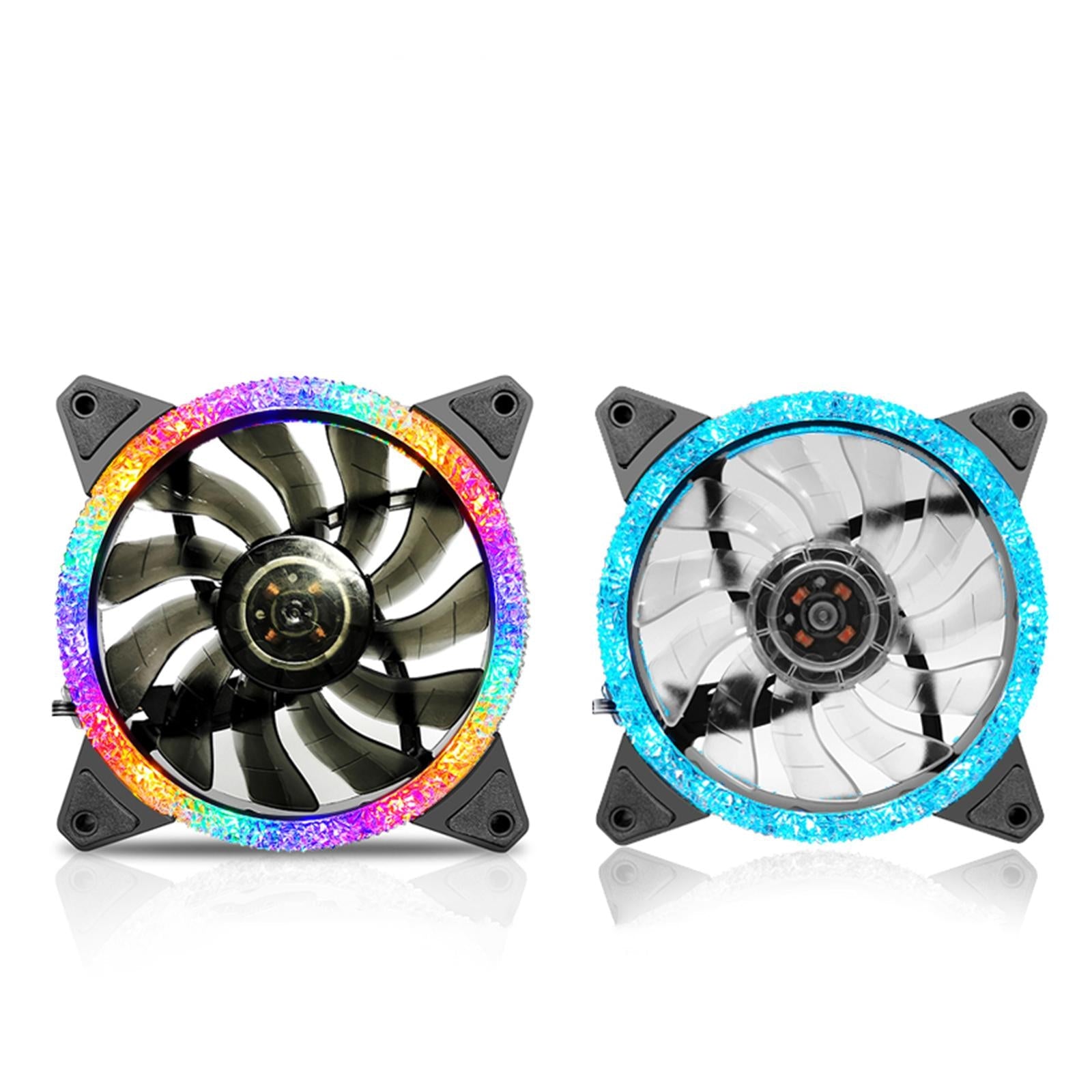 Computer Case Fan Ultra Quiet Colorful RGB LED Water Cooler Heatsink for PC