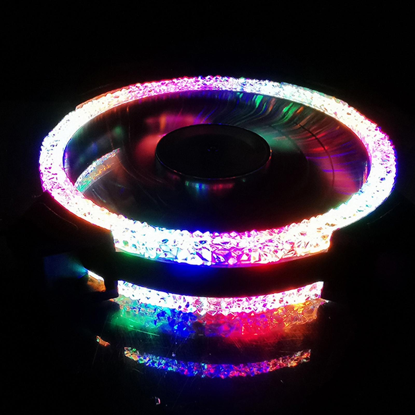 Computer Case Fan Ultra Quiet Colorful RGB LED Water Cooler Heatsink for PC