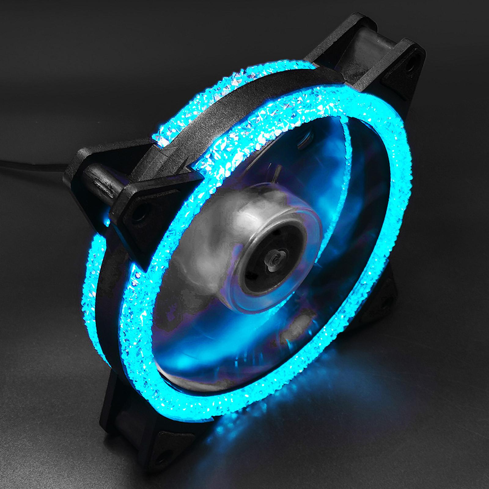 Computer Case Fan Ultra Quiet Colorful RGB LED Water Cooler Heatsink for PC