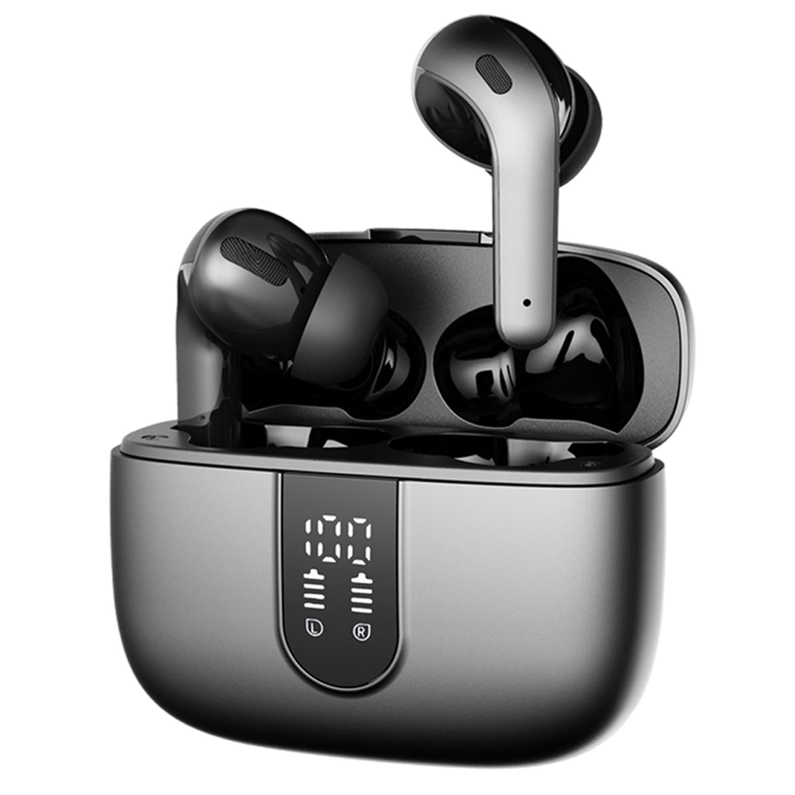 Wireless Earbuds Wireless Charging Case Hi-fi Stereo Earphone for Work gray