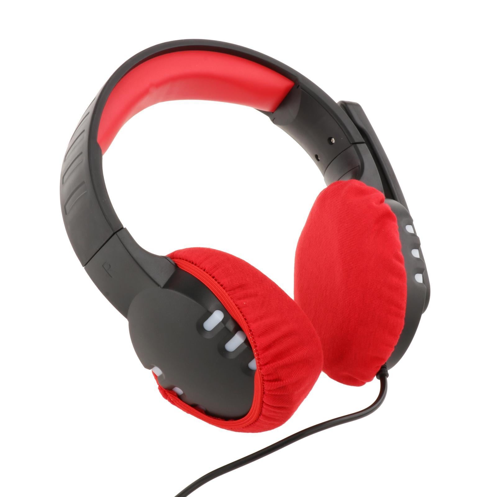 Headphone Covers Universal Durable Washable for Headsets 8cm  red